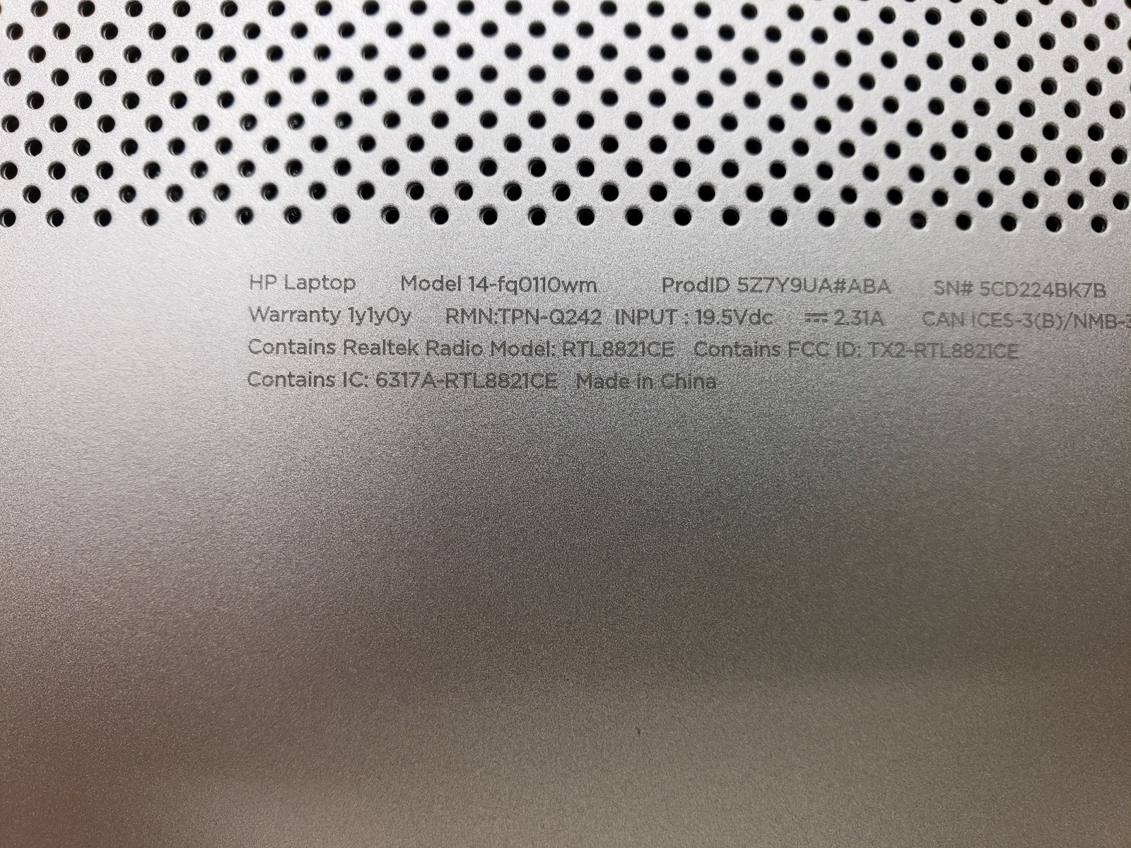 HP 14-fq0110wm AMD Ryzen 3 3250U 8GB RAM 256GB SSD 14″ Laptop PC Win 11 Pro.