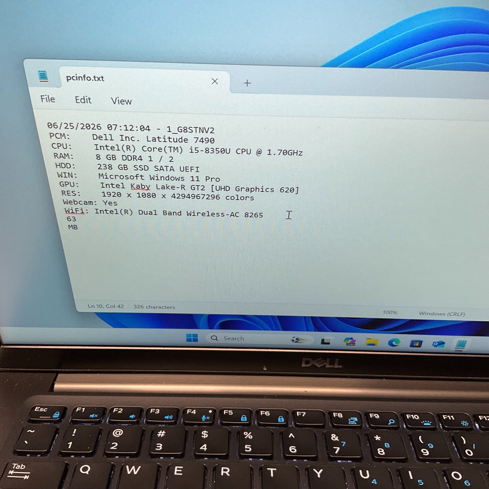 Dell Latitude 7490 14.1” (256GB SSD Intel Core i5-8350U 1.70GHz 8GB RAM) Laptop