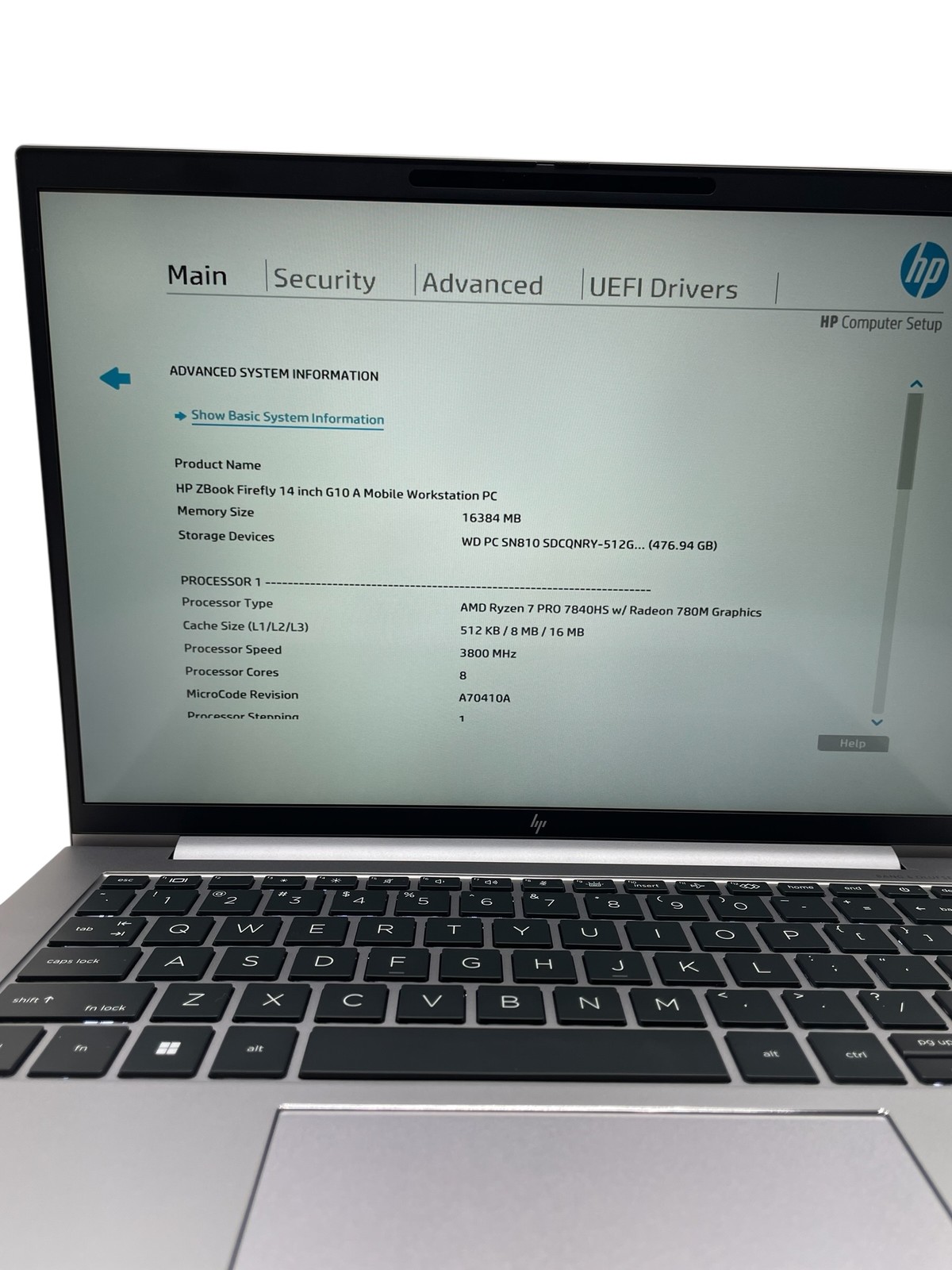 HP ZBook Firefly G10 14″ – Ryzen 7 Pro – 16GB – 512GB – Grade B Low Batt Health