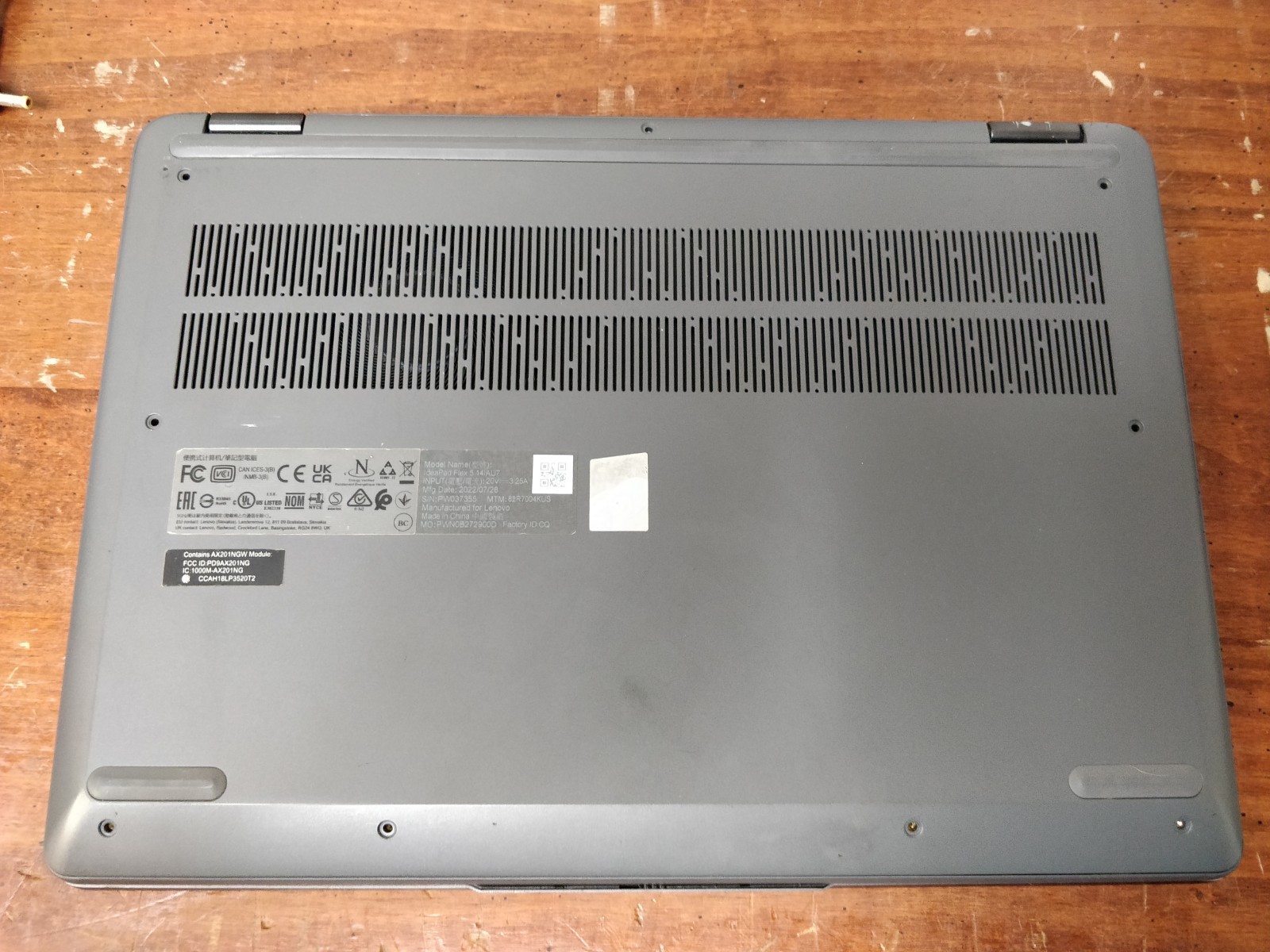 Lenovo IdeaPad Flex 5 14IAU7 INTEL CORE I5-1235U G8GB RAM NO DRIVE PARTS 8586