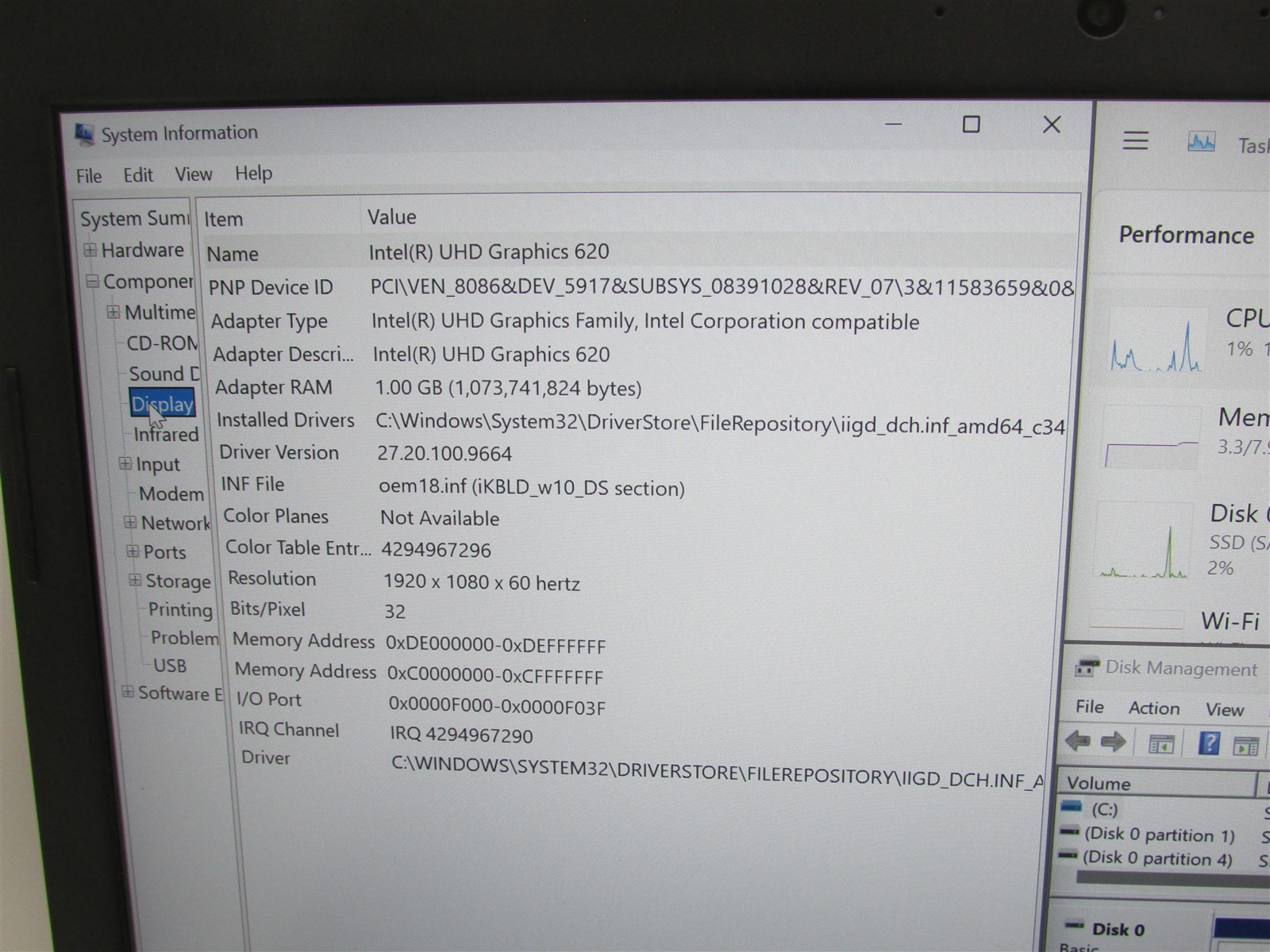 Dell Latitude 3490 i5-8250U 1.6GHz 8GB RAM 256GB m.2 14″ Windows 11 Pro COSM DMG