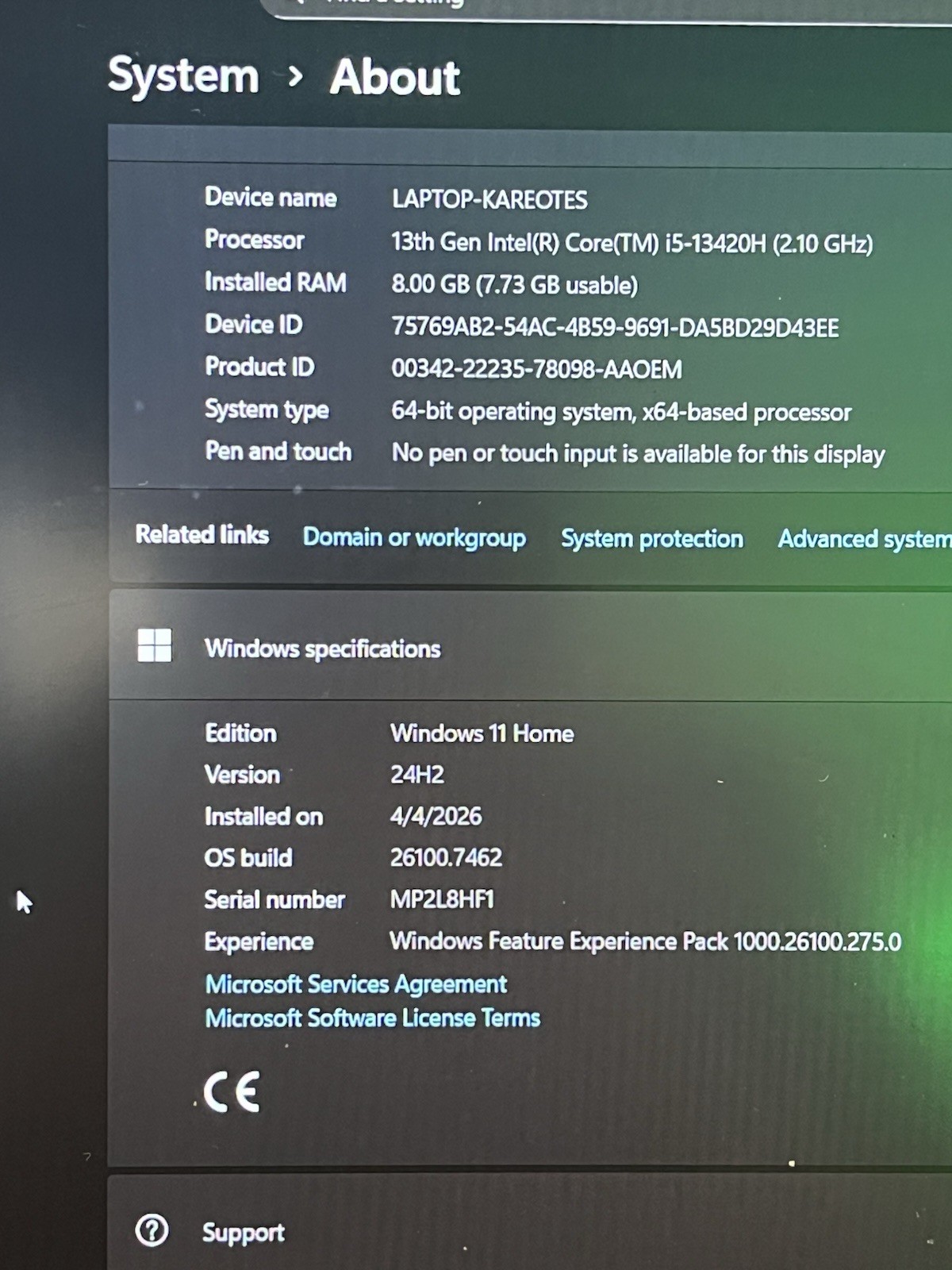 Lenovo LOQ 15IRH8 1TBSSD Intel Core i5-13420H 2.1GHz 8GB NVIDIA GeFORCE RTX 3050