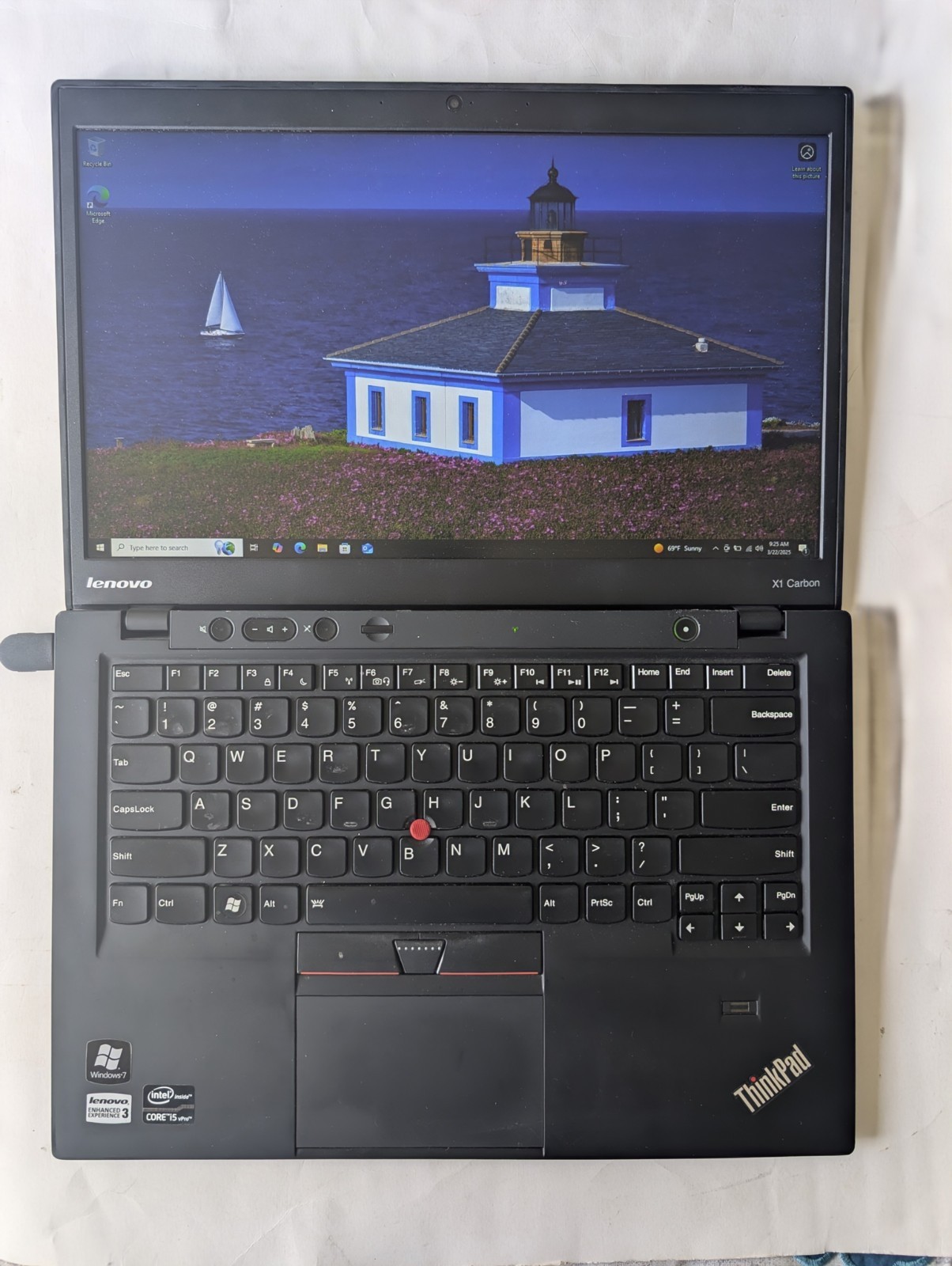 Lenovo ThinkPad X1 Carbon i5-3427 4GB 256GB SSD, BKLT KB Win 10Pro AC Adapter