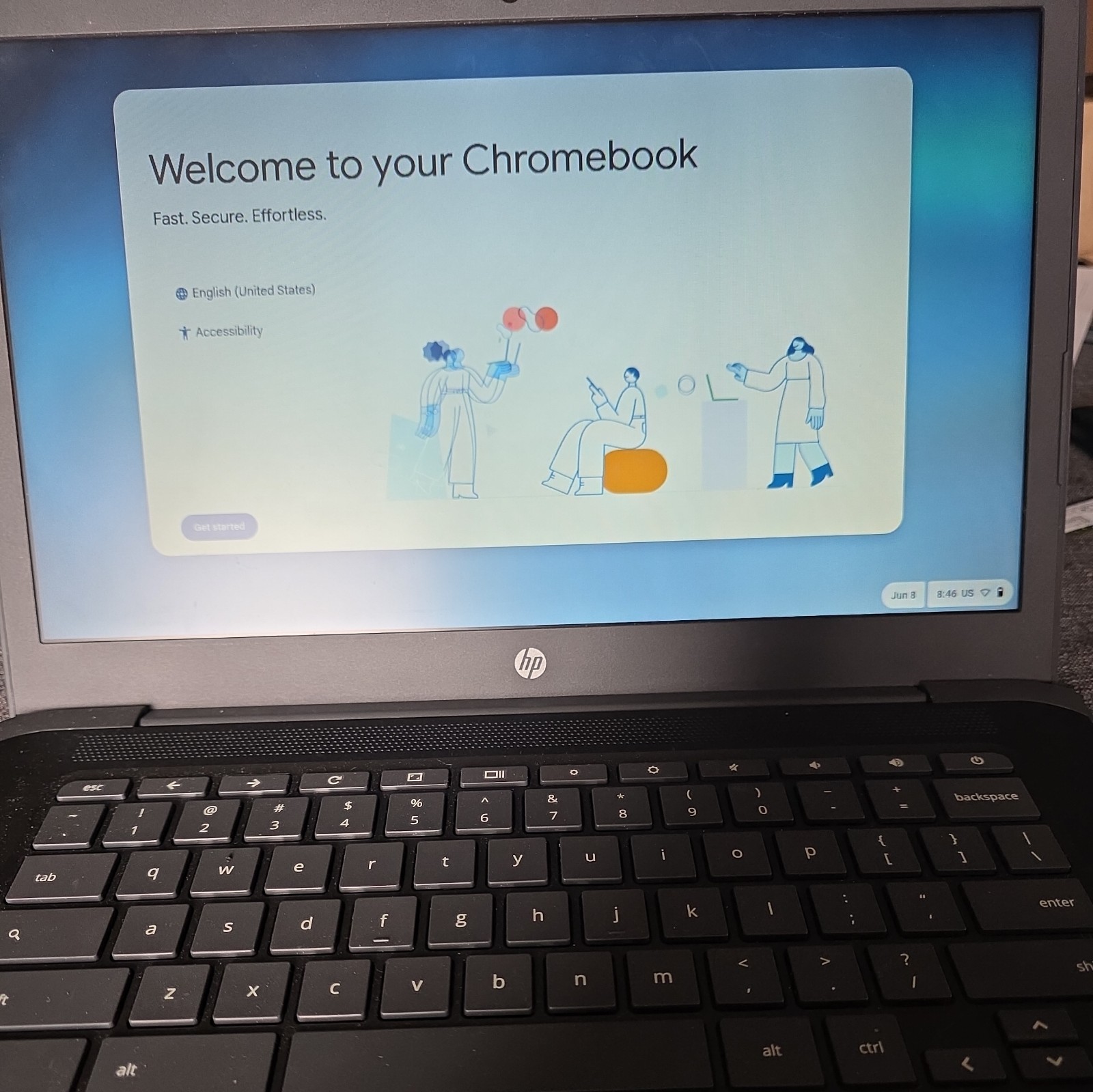 HP Chromebook 14a G5 14” AMD A4 4GB RAM 32GB Laptop