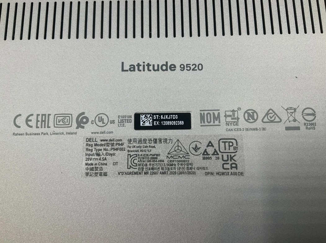 💻 Dell Latitude 9520 i7-1185G7 16GB 256GB SSD 🔋 NEW 88Wh Battery Win11 Pro Lap