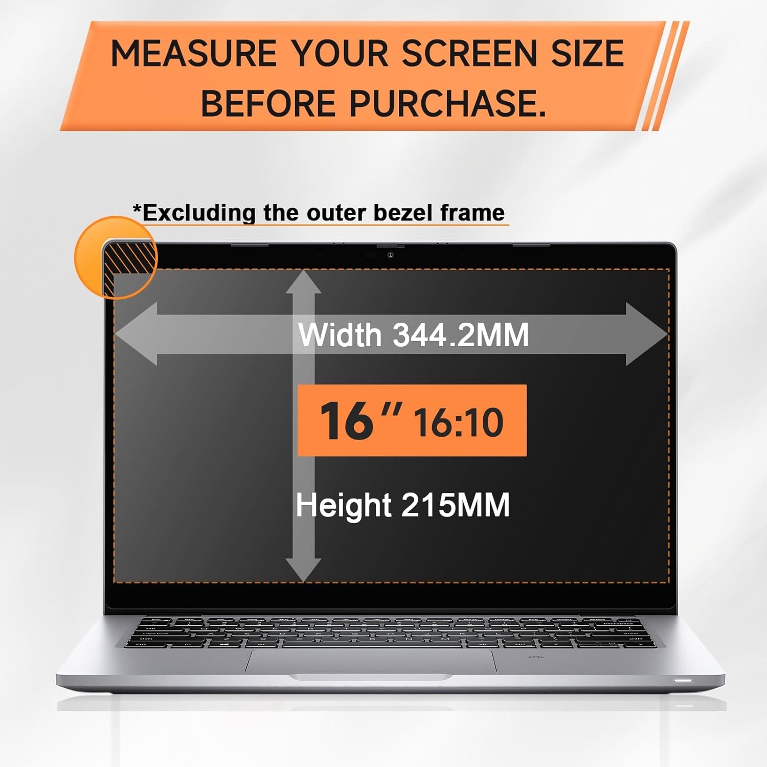 Nano Laptop Privacy Screen 16 Inch 16:10 Matte Anti Glare Blue Light Filter
