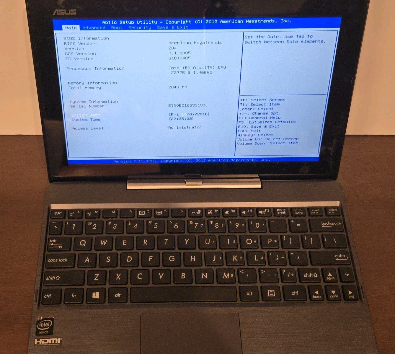 Asus Transformer Book T100TAM tablet Laptop Notebook