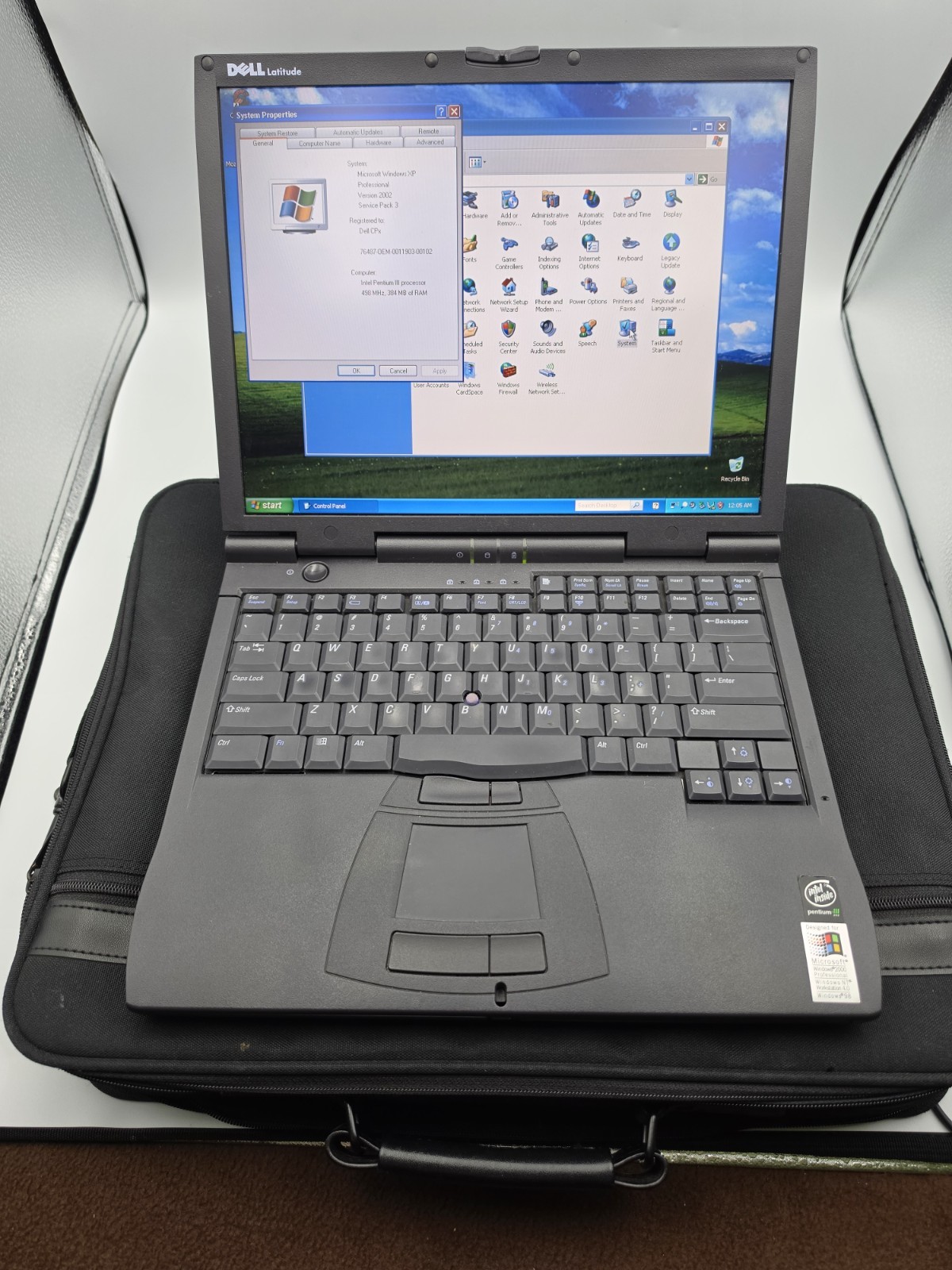 Dell Latitude CPx P3 500Mhz, 384Mb RAM, Win XP, Network Card, Case And Charger!