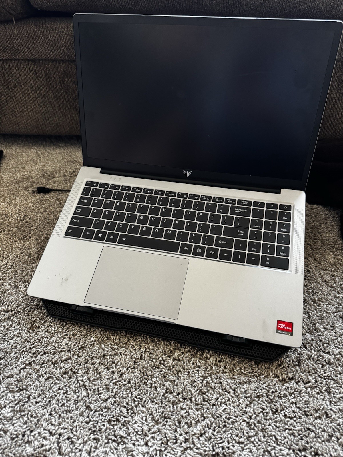 AMD Ryzen 16.1-inch Silver Laptop with Charger, Accessories, Cooling Pad