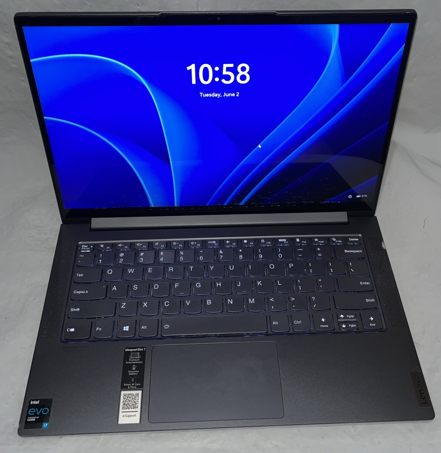 Lenovo IdeaPad Slim 7 14ITL05 i7-1165G7@2.80GHz, 16GB RAM, 256GB M2, W11P
