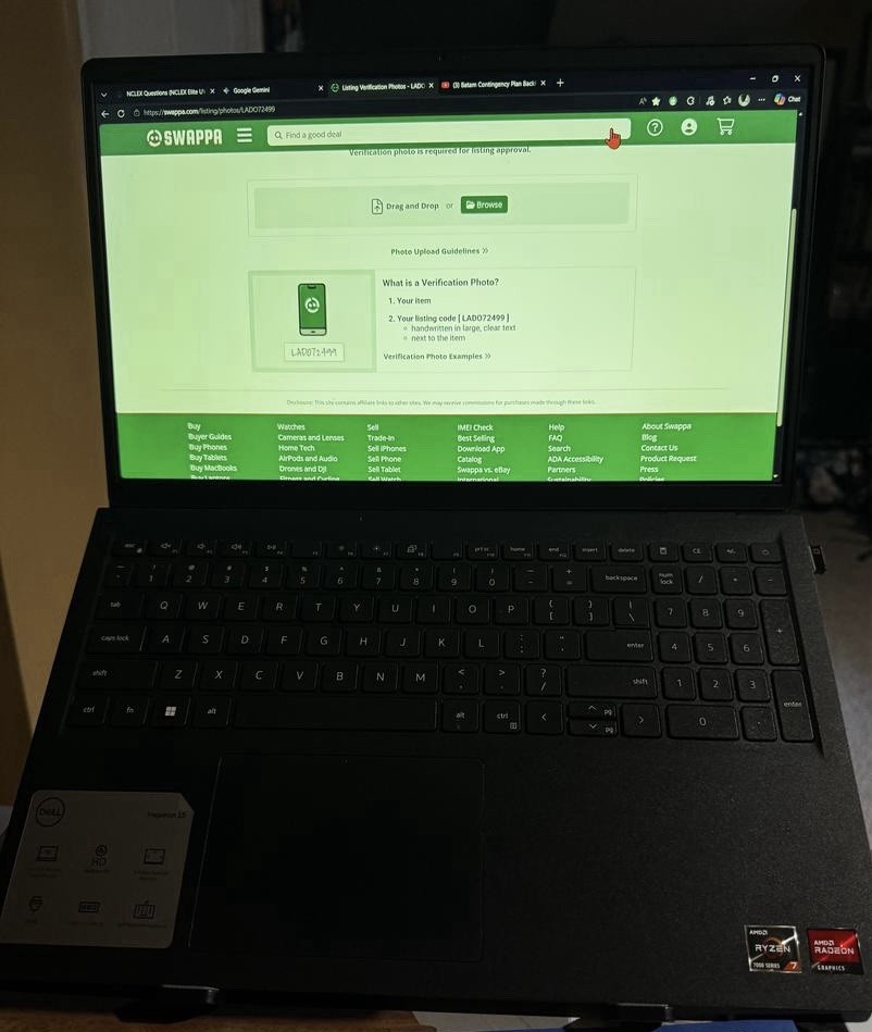 Dell Inspiron 15 AMD Ryzen 7 Radeon 15.6″ Laptop Black USB 3.2 Wi-Fi Bluetooth