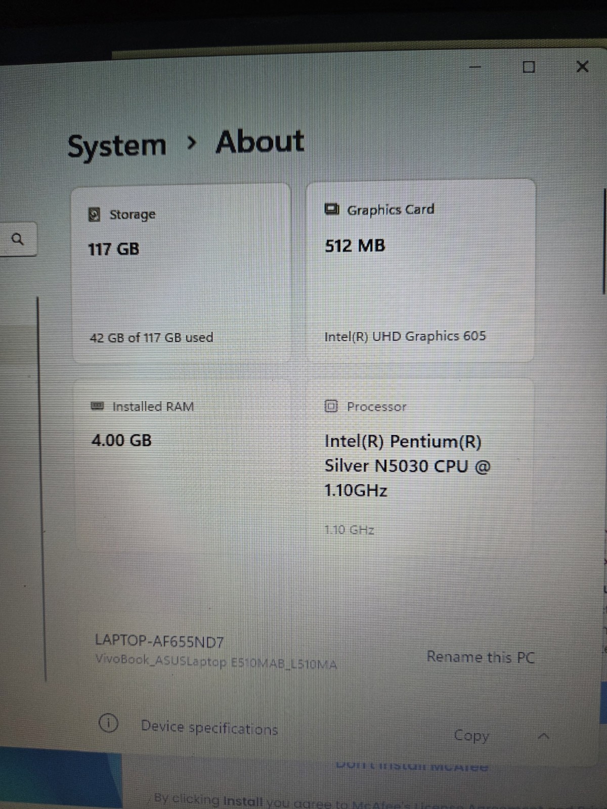 2023 ASUS Vivobook Go 15 (E510 / L510) – Windows 11 – 128GB – Incl. 65W Charger