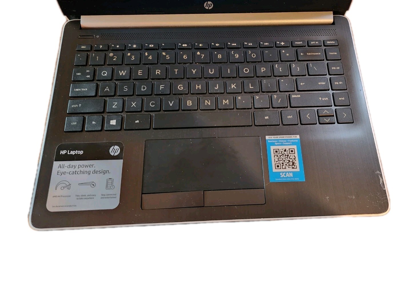 14′ Hp 14-dk0095nr Laptop AMD A4-9125 / 4GB / 128 Gb M.2 Windows 11 Home