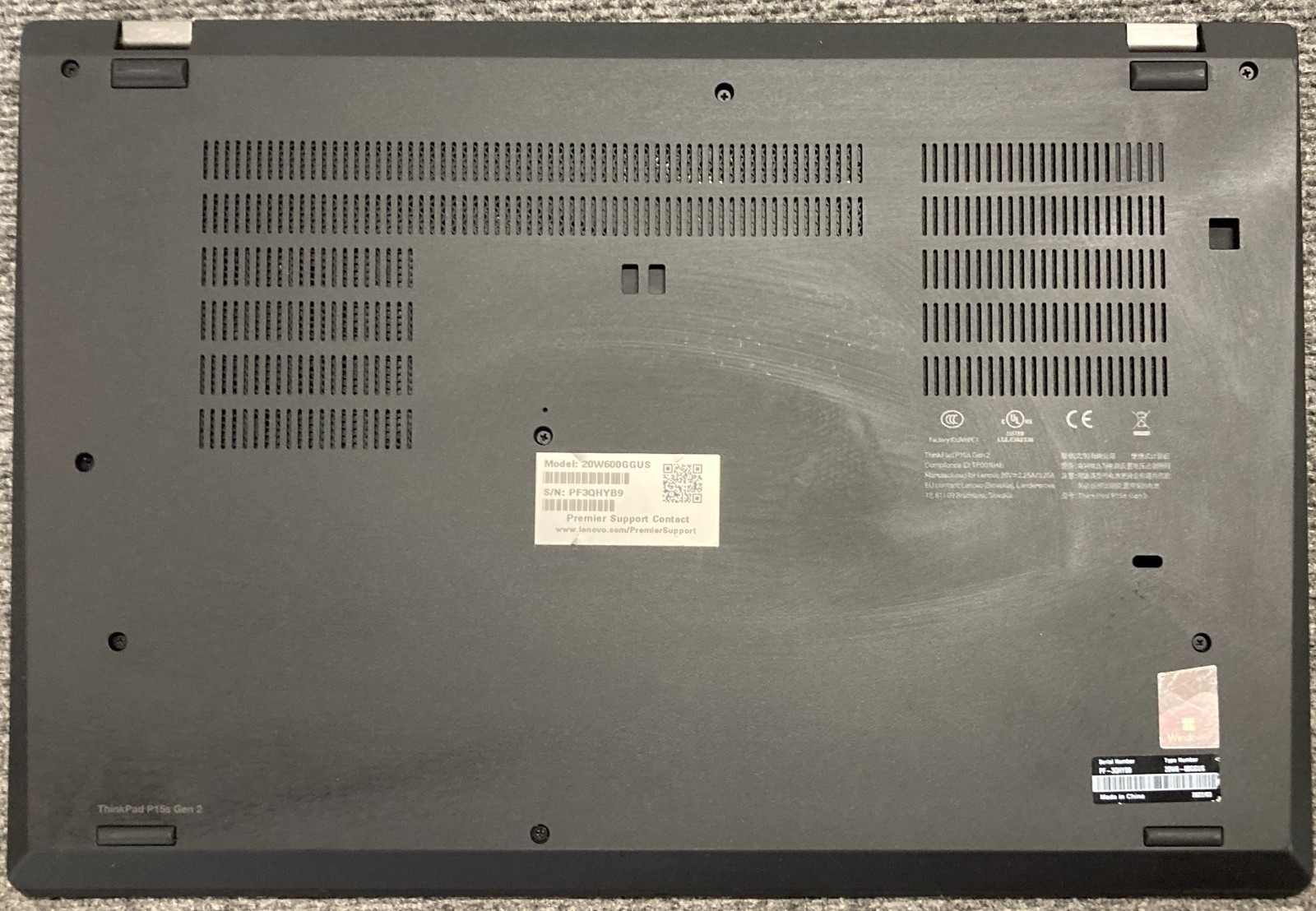 Lenovo ThinkPad P15s Gen 2i 15.6″ Laptop i7-1165G7 16GB RAM 256GB NVMe, As Is