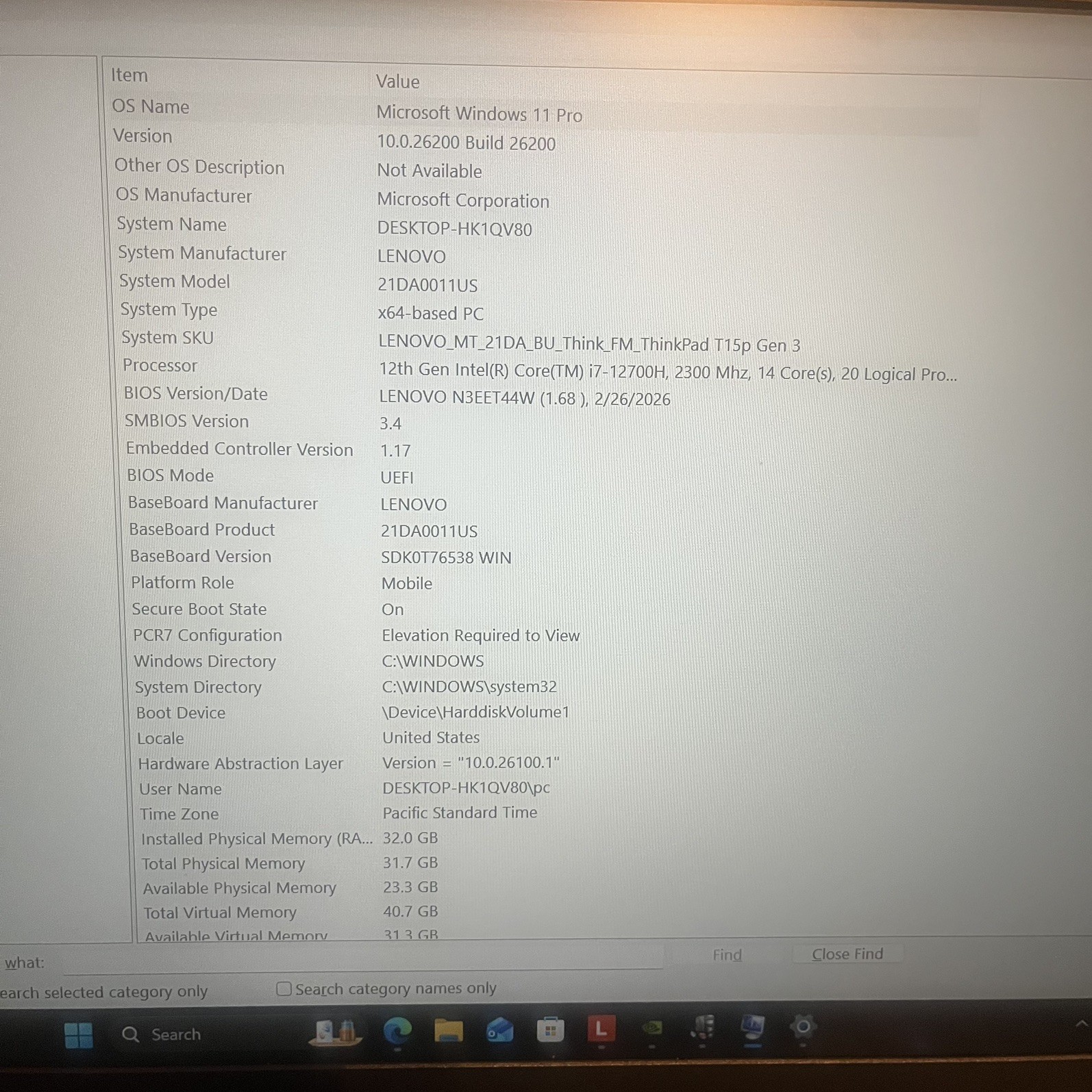 Lenovo ThinkPad T15p Gen 3 i7-12700H@2.3GHz RTX 3050 Barebones