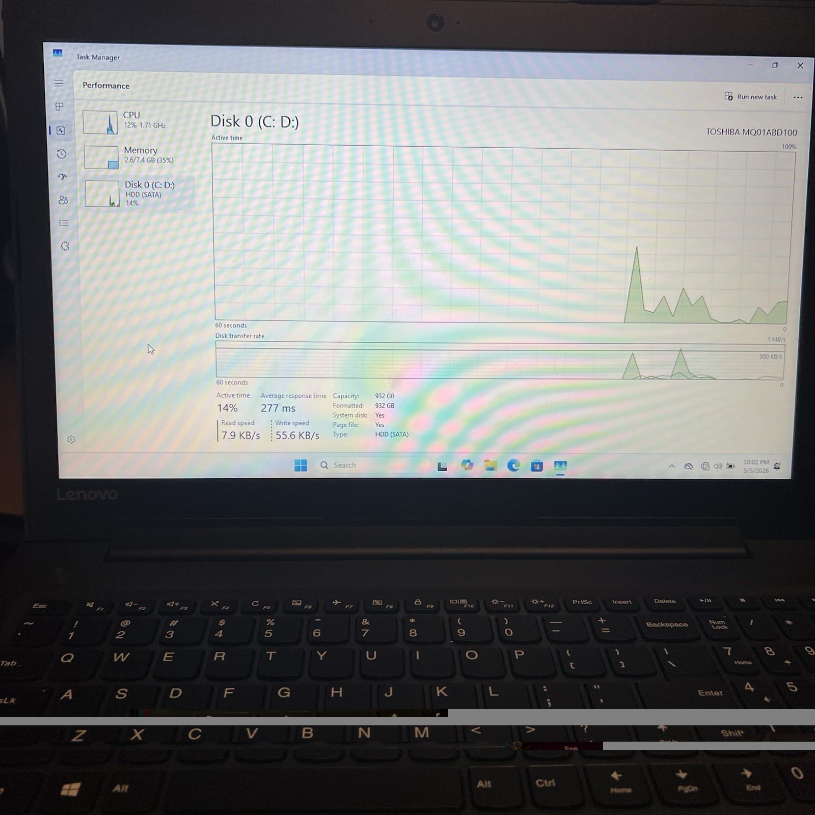 Lenovo Ideapad 310-15ABR 15.6″ AMD A12-9700P Radeon R7 4GB RAM 1 TB HDD Win 11P