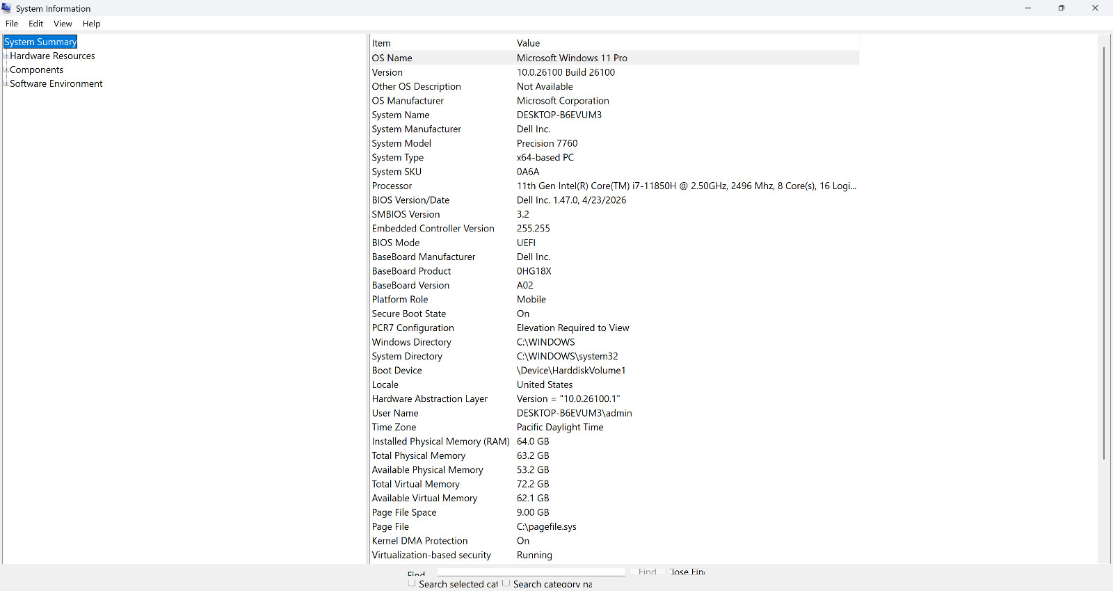 Dell Precision 7760 17″ NVIDIA RTX A3000 2.5GHz Intel Core i7-11850H 64GB 1TB