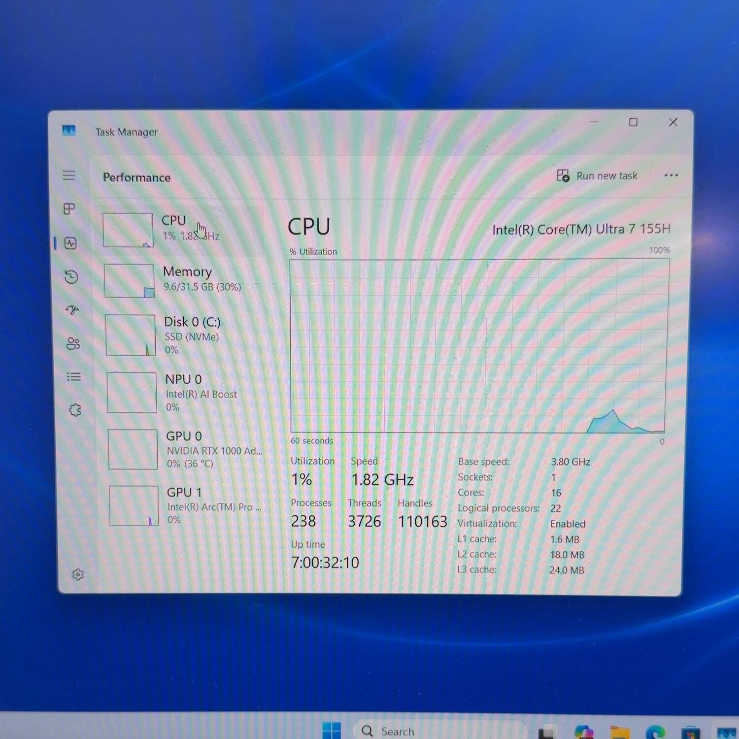 Dell Precision 5690 16″ Core Ultra 7 155H 3.8GHz 32GB RAM 1TB SSD RTX 1000 Ada