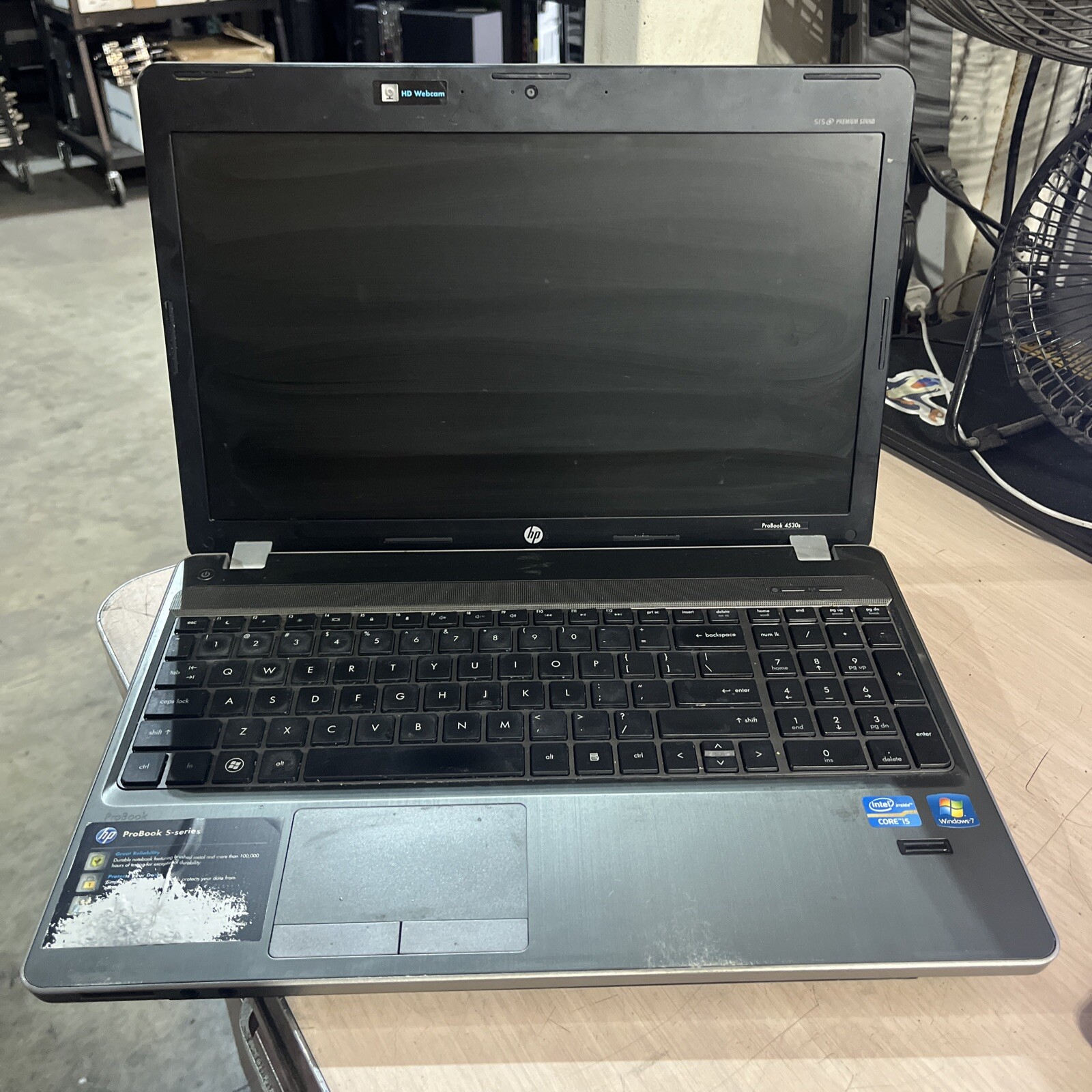 HP PROBOOK 4530S INTEL CORE I5-2410M 2.30GHZ 4GB RAM NO HD /