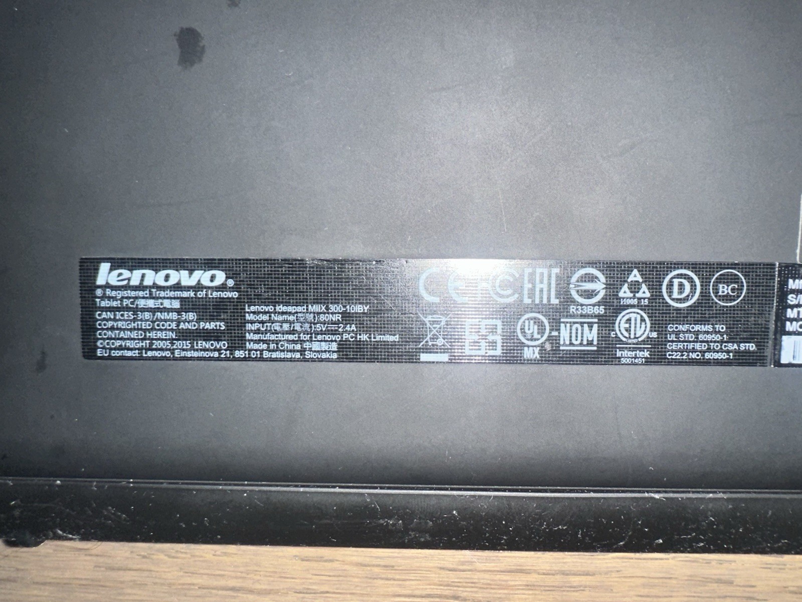 Lenovo IdeaPad MIIX 300-10IBY 2-In-1 Tablet With Keyboard Model 80NR – Excellent