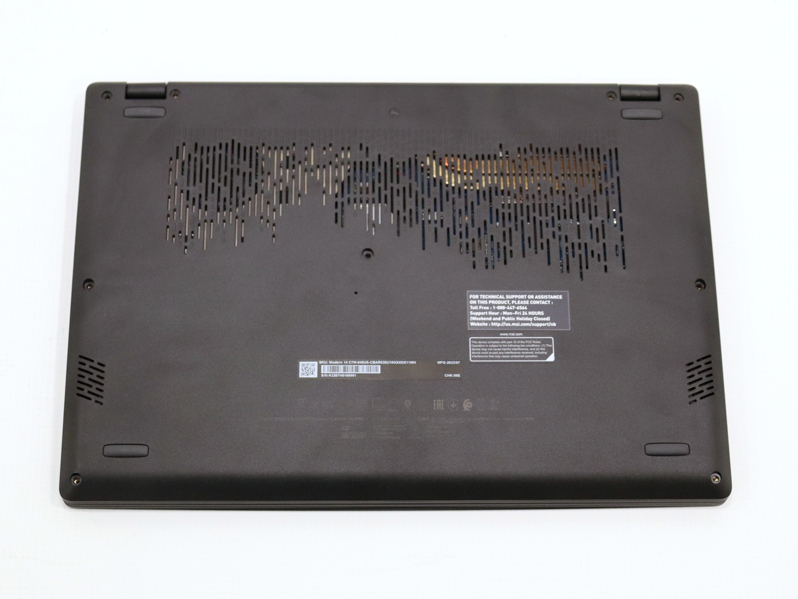 MSI Modern 14 C7M-049US AMD Ryzen 5 7530U 16GB Onboard RAM – Bad Board & Screen