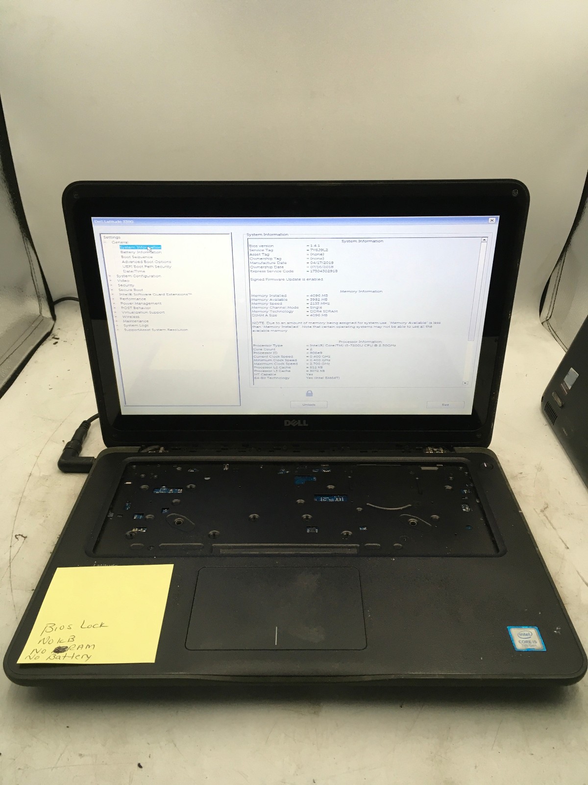 DELL LATITUDE 3380 – LOT OF 10 – FOR PARTS/BOOTS TO BIOS – MISSING COMPONENTS-BB