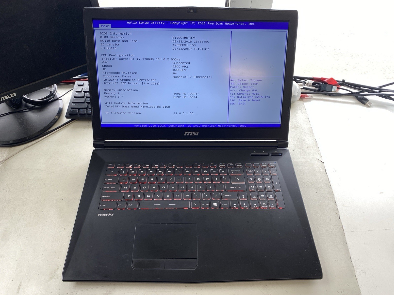 USED MSI GP62 7RDX Leopard – 1080P FHD – i7-7700H – 12GB RAM -1TB HDD – GTX 1060