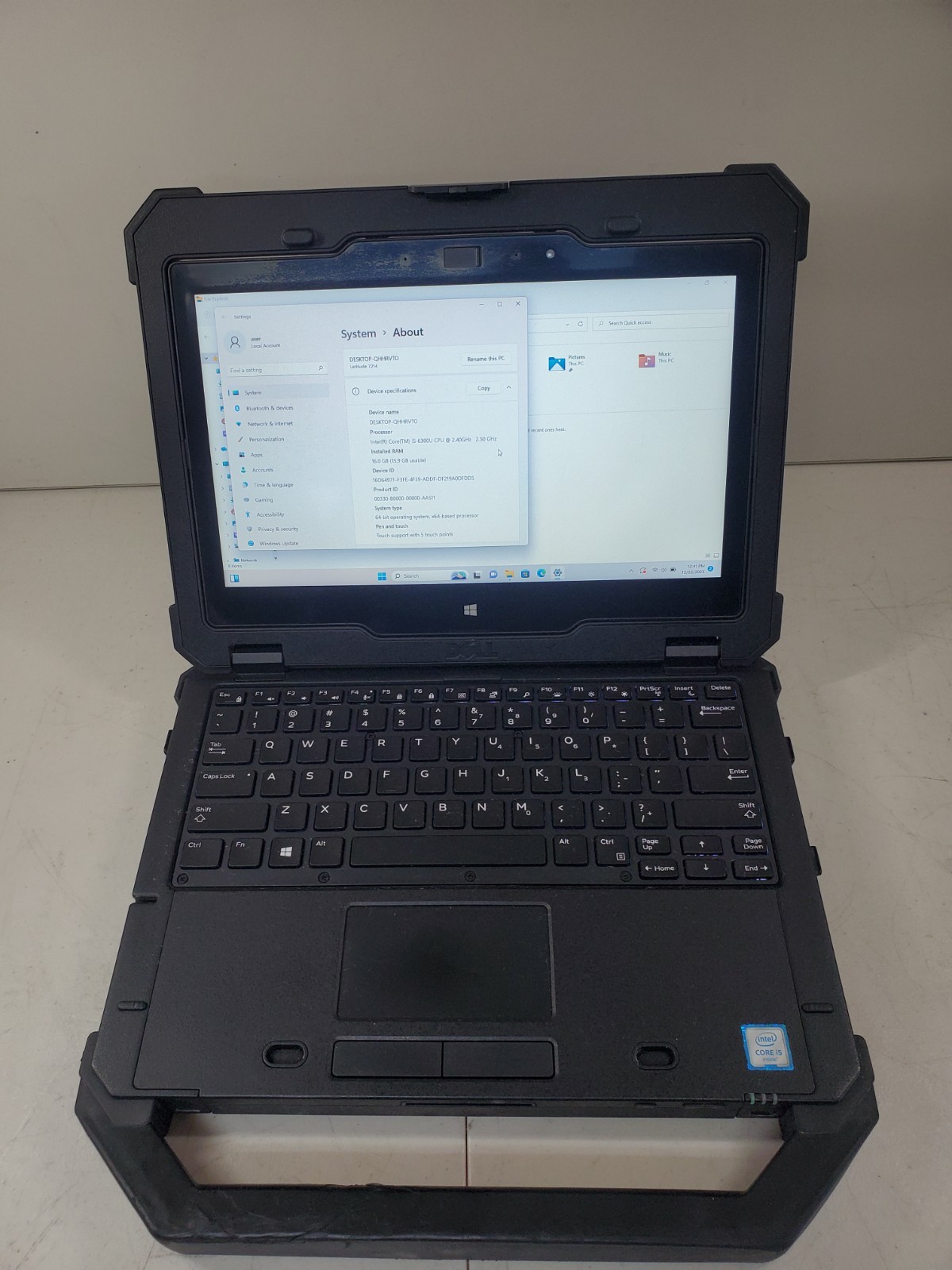 Dell Latitude 7214 Rugged Extreme Intel i5 6300U | 256GB SSD, 8GB RAM | #P27