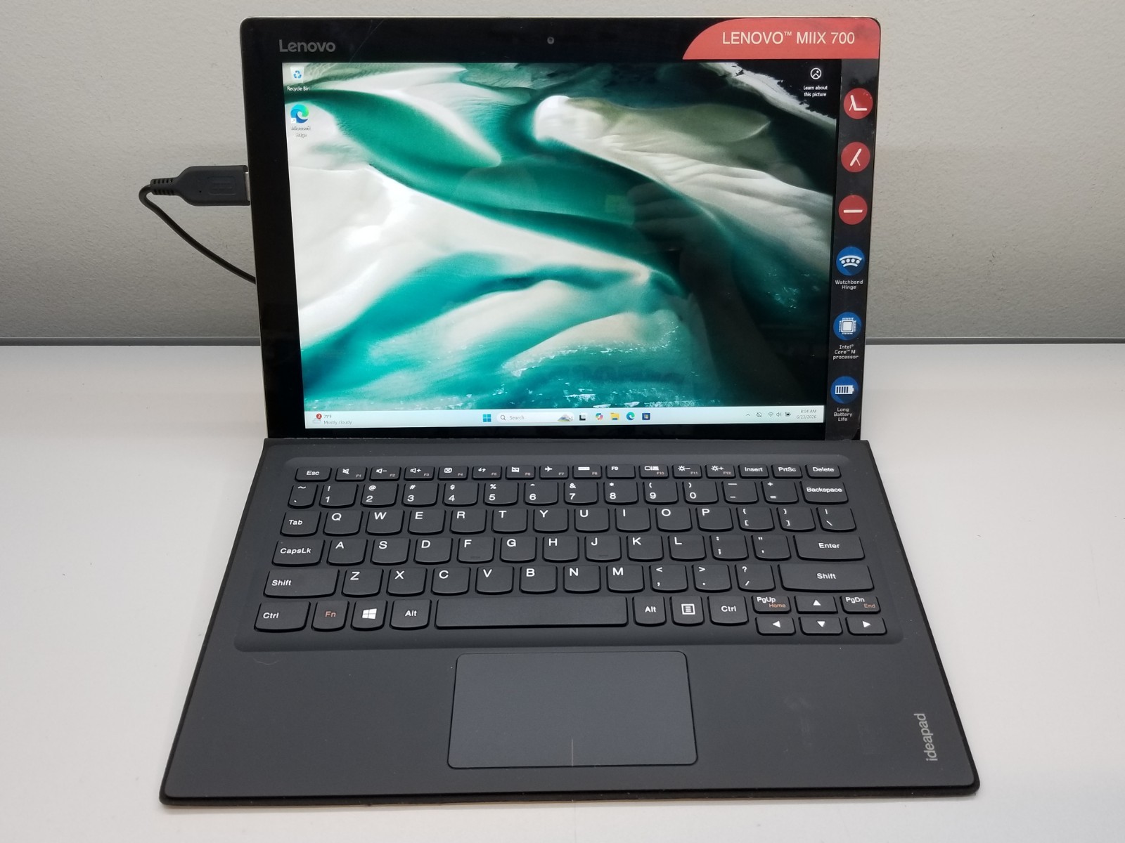 AS-IS Lenovo IdeaPad MIIX 700 12″ Intel m5-6Y54 1.1GHz 8GB RAM 512GB M.2 W11Pro