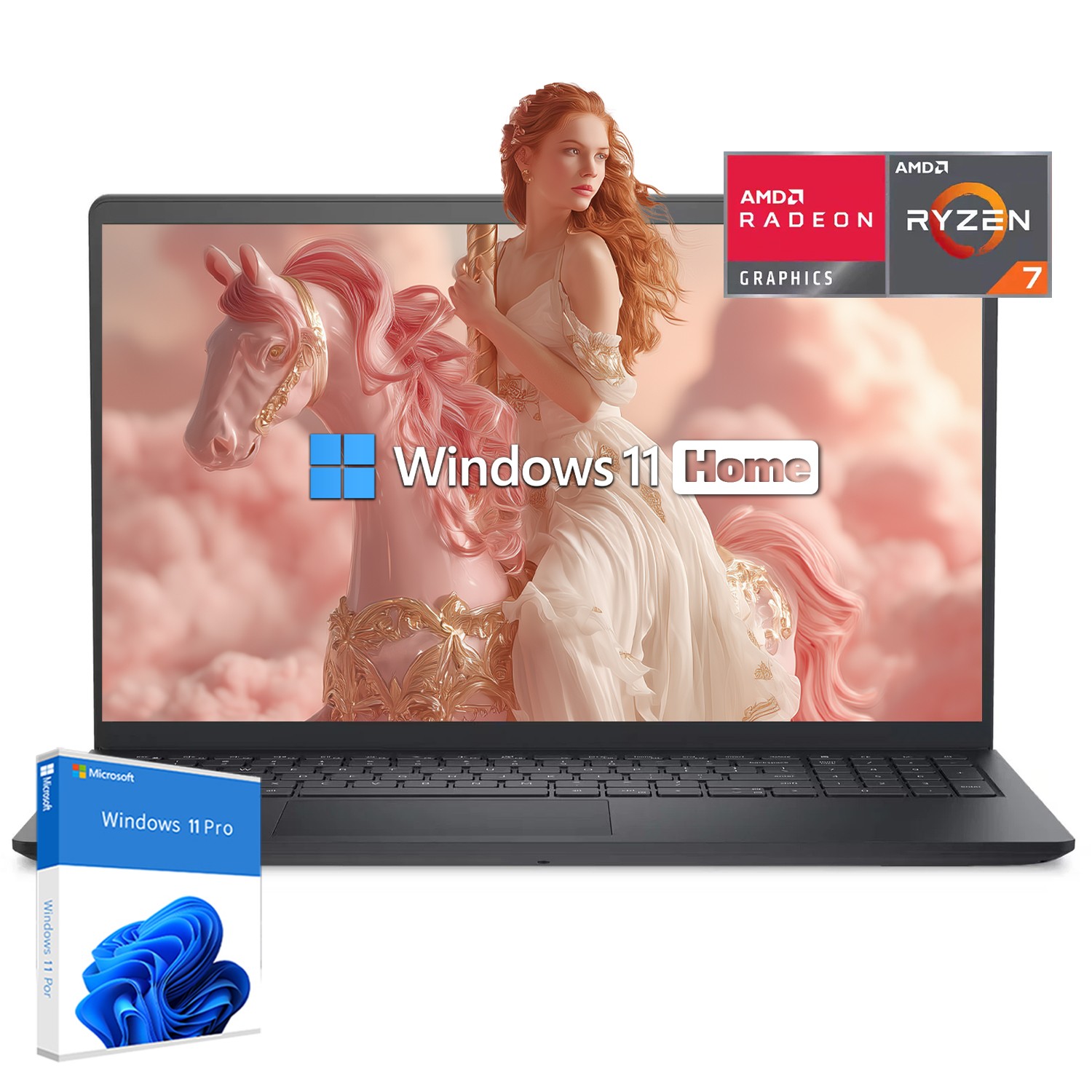Dell Inspiron 15.6 in Touch Laptop Ryzen 7 UpTo 32GB RAM 2TB Win11Pro