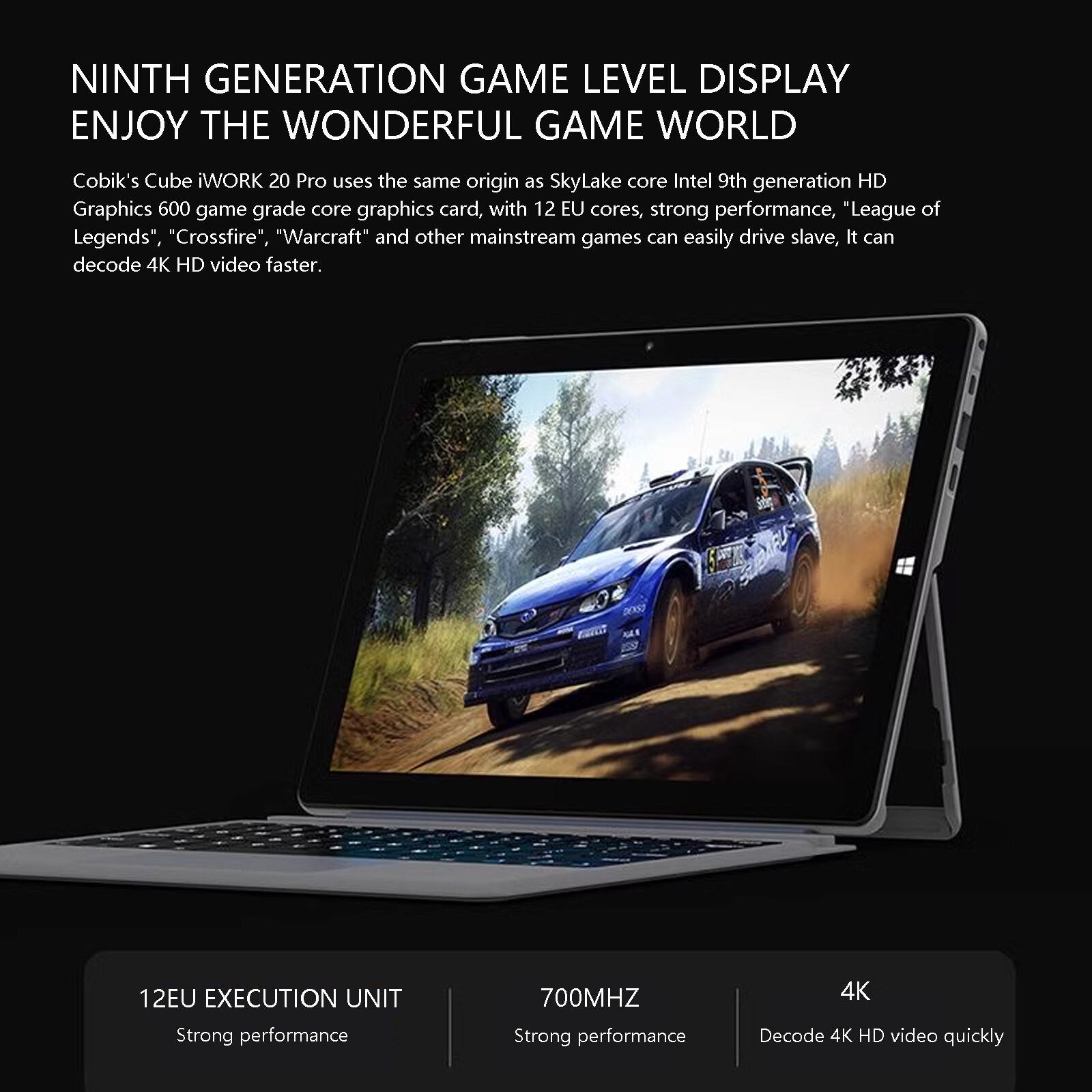 10.5″ Laptop 2-In-1 8GB 256GB Windows 11 Ultra-thin aluminum alloy Tablet