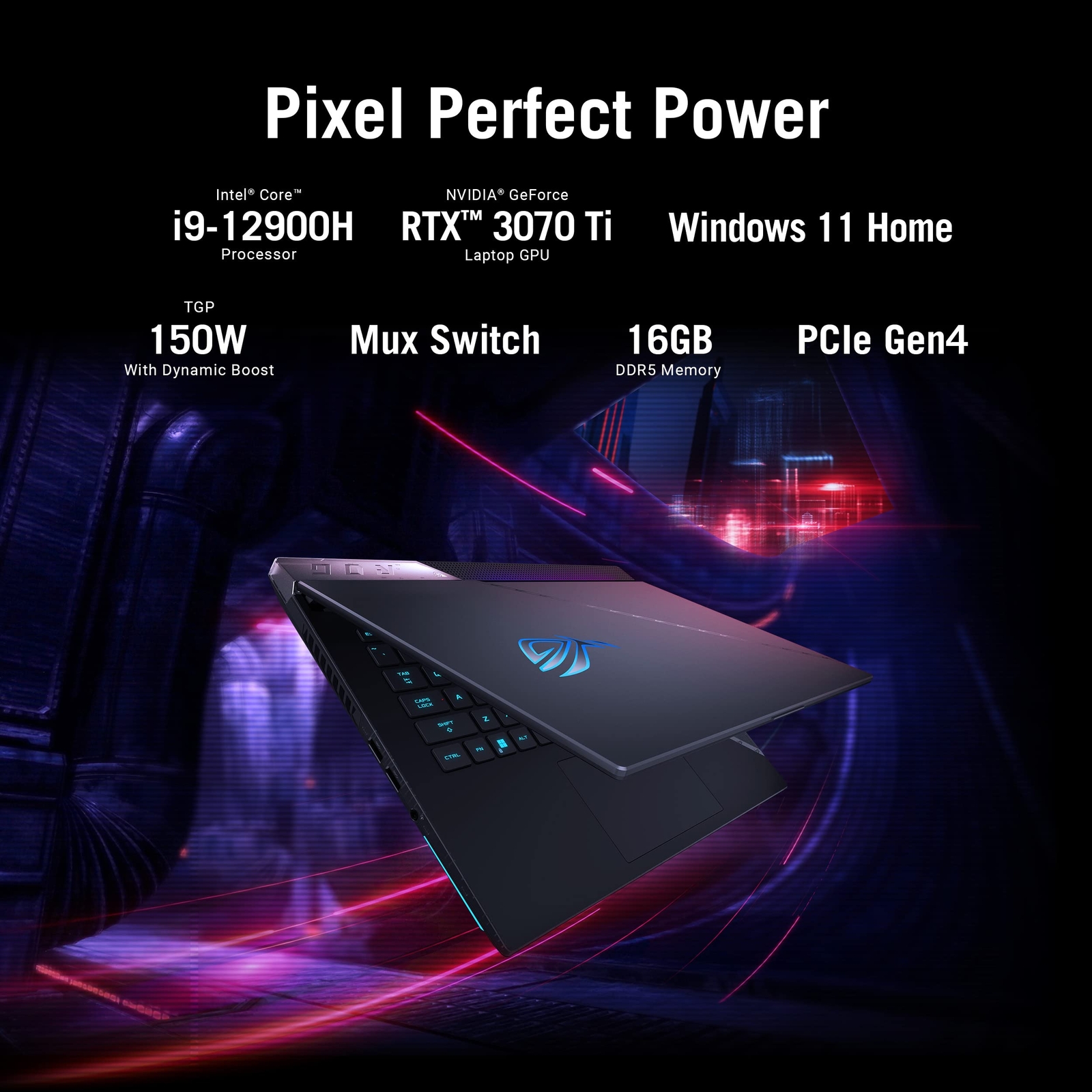 ASUS ROG Strix Scar Gaming 15″ QHD RTX 3070 Ti i9 16GB 1TB RGB W11 G533ZW-AS94Q