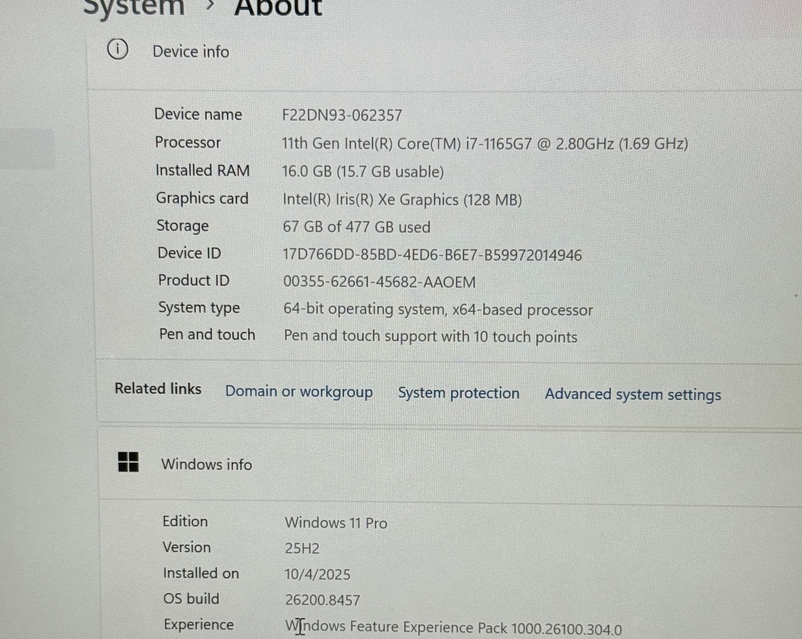 Dell Inspiron 14 5406 2-in-1 Laptop i7-1165G7 16GB RAM 512GB SSD Win 11 P Touch