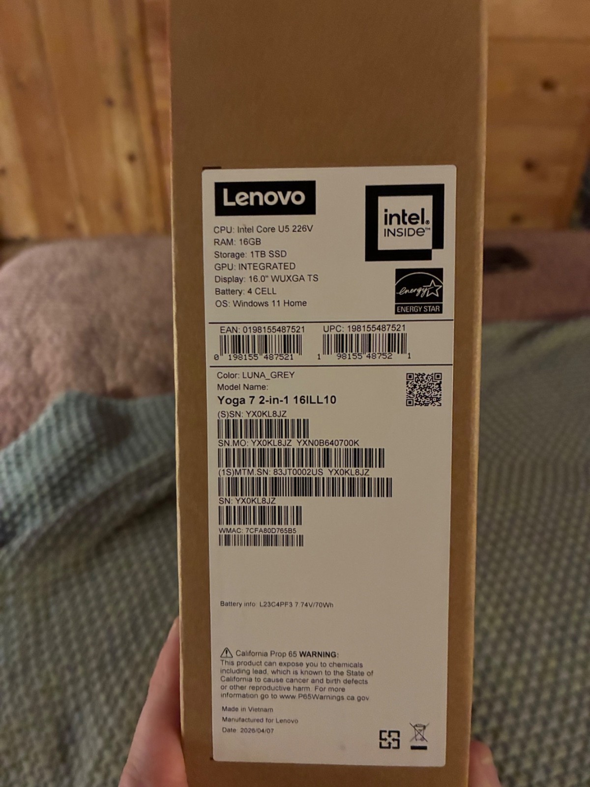 Lenovo Yoga 7 2in1 16ILL10