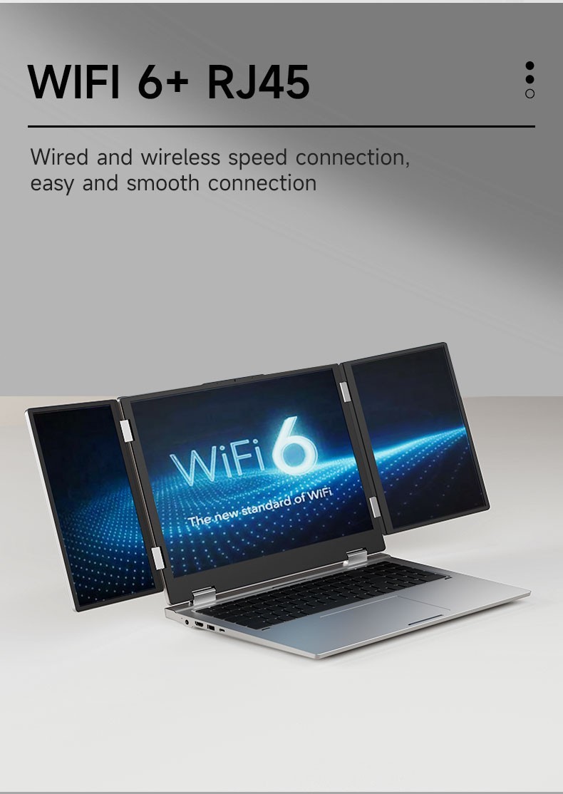 Face recogniti 16 inch 3 Scree Foldable i7 Laptop 32G RAM 2TB SSD Win11 Computer