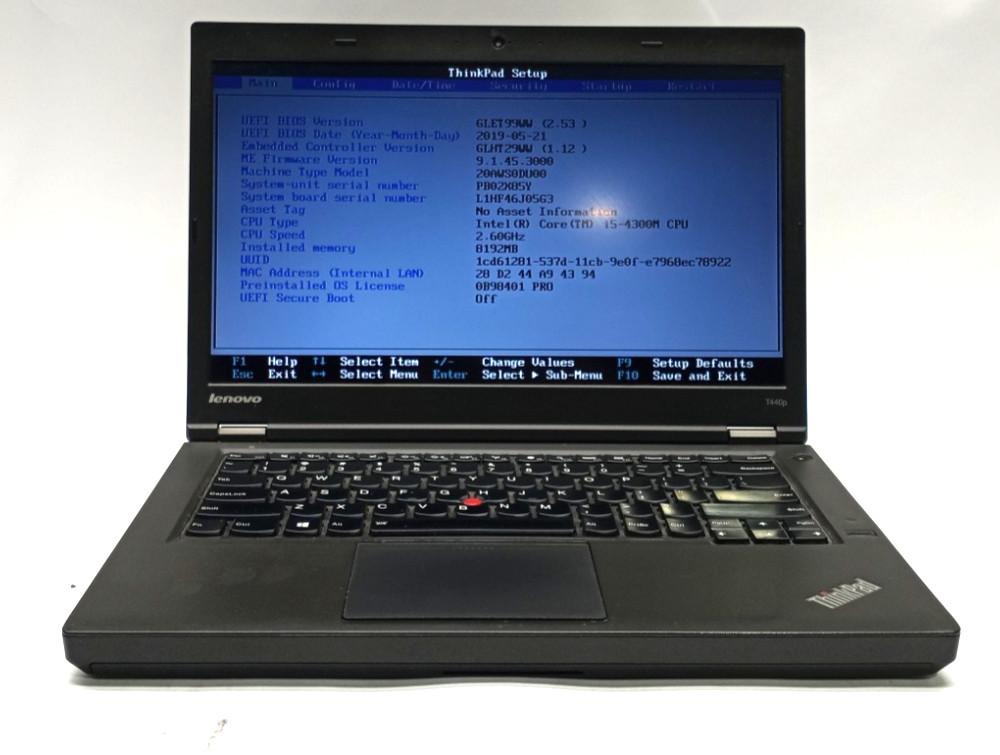 Lenovo ThinkPad T440p 14″HD+ i5-4300M@2.60GHz 8GB RAM NO HDD/NO OS TH056!