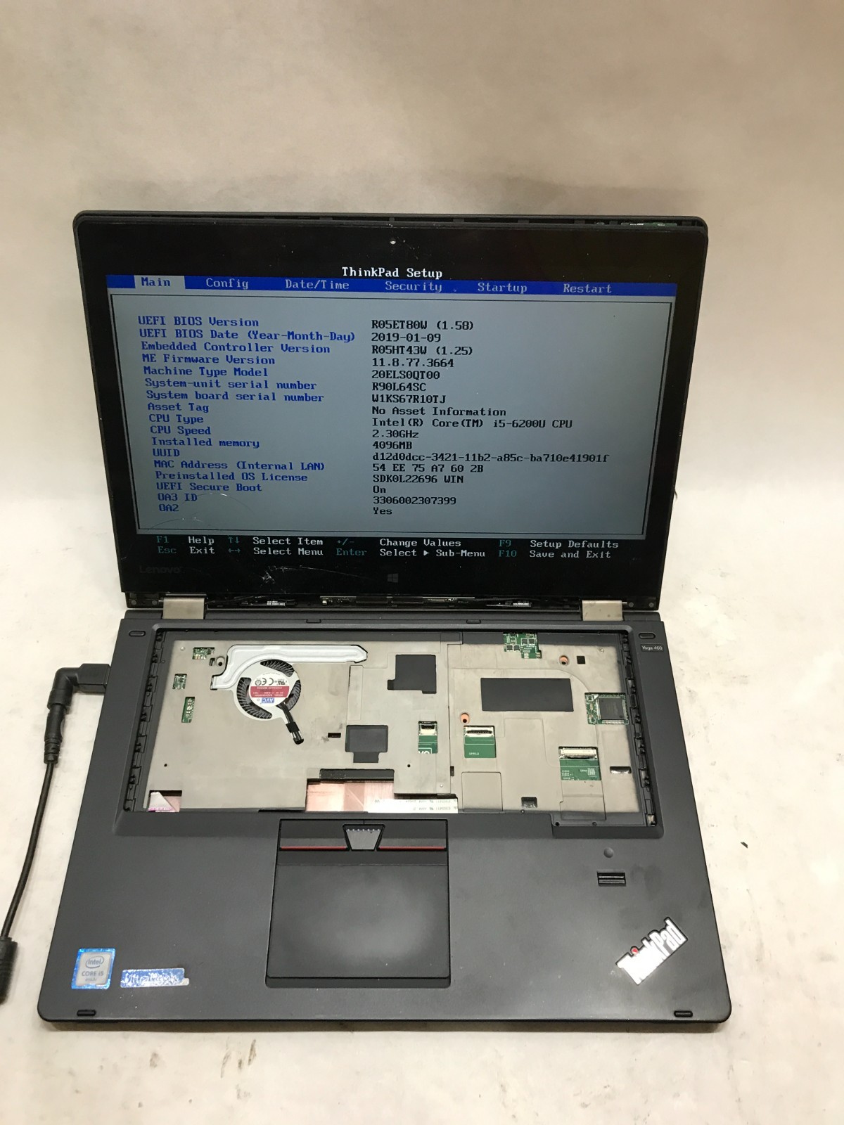 Lenovo ThinkPad Yoga 460 14″ Intel Core i5 4GB RAM NO HDD/OS For Parts READ – DW