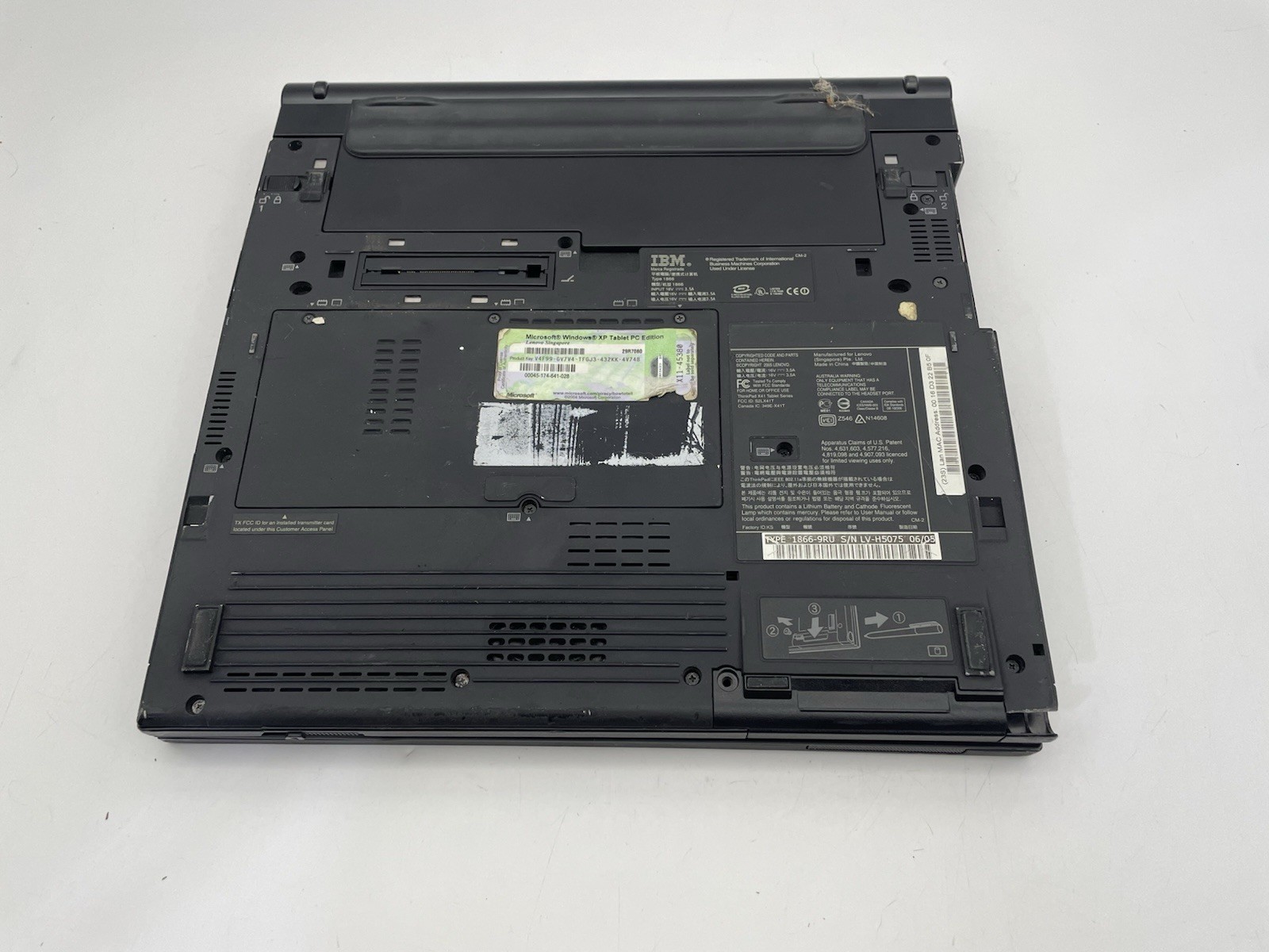 IBM ThinkPad X41 1866-9RU Intel Pentium M 1.6GHz 40GB HDD 12″ Tablet Laptop