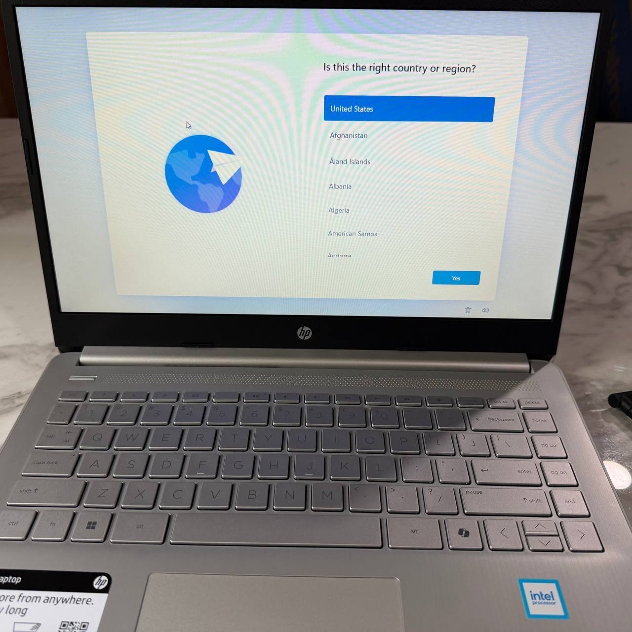 HP 14″ Laptop Intel Processor N150 4GB RAM 128GB Storage UFS – Natural Silver