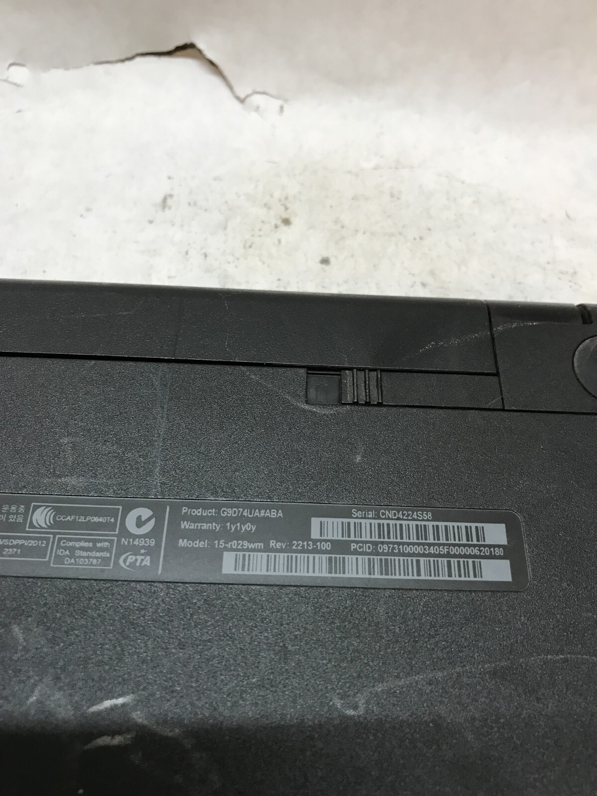HP 15-r029wm 15″ Laptop Intel Pentium N3520 2.16GHz 4GB RAM NO HDD/OS AS IS – DW