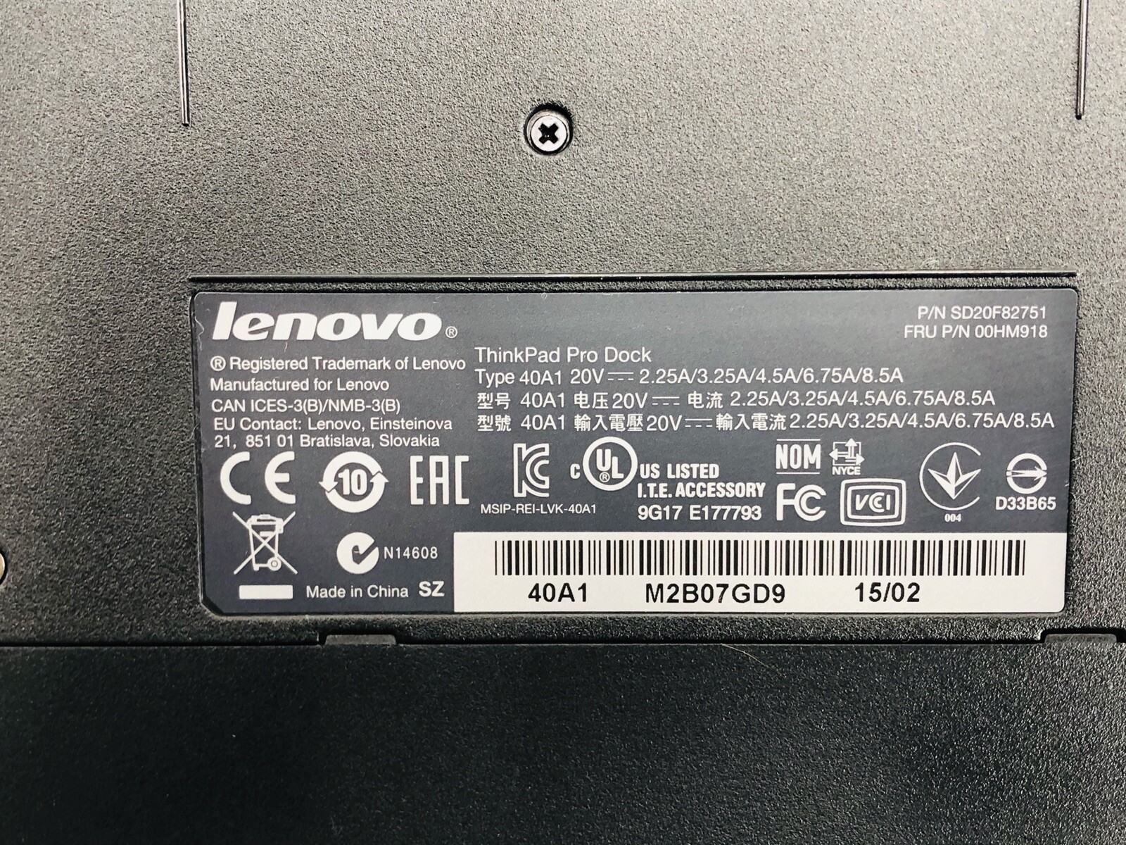 Lot of 2 Lenovo ThinkPad Pro Docking Station Part # SD20A06042