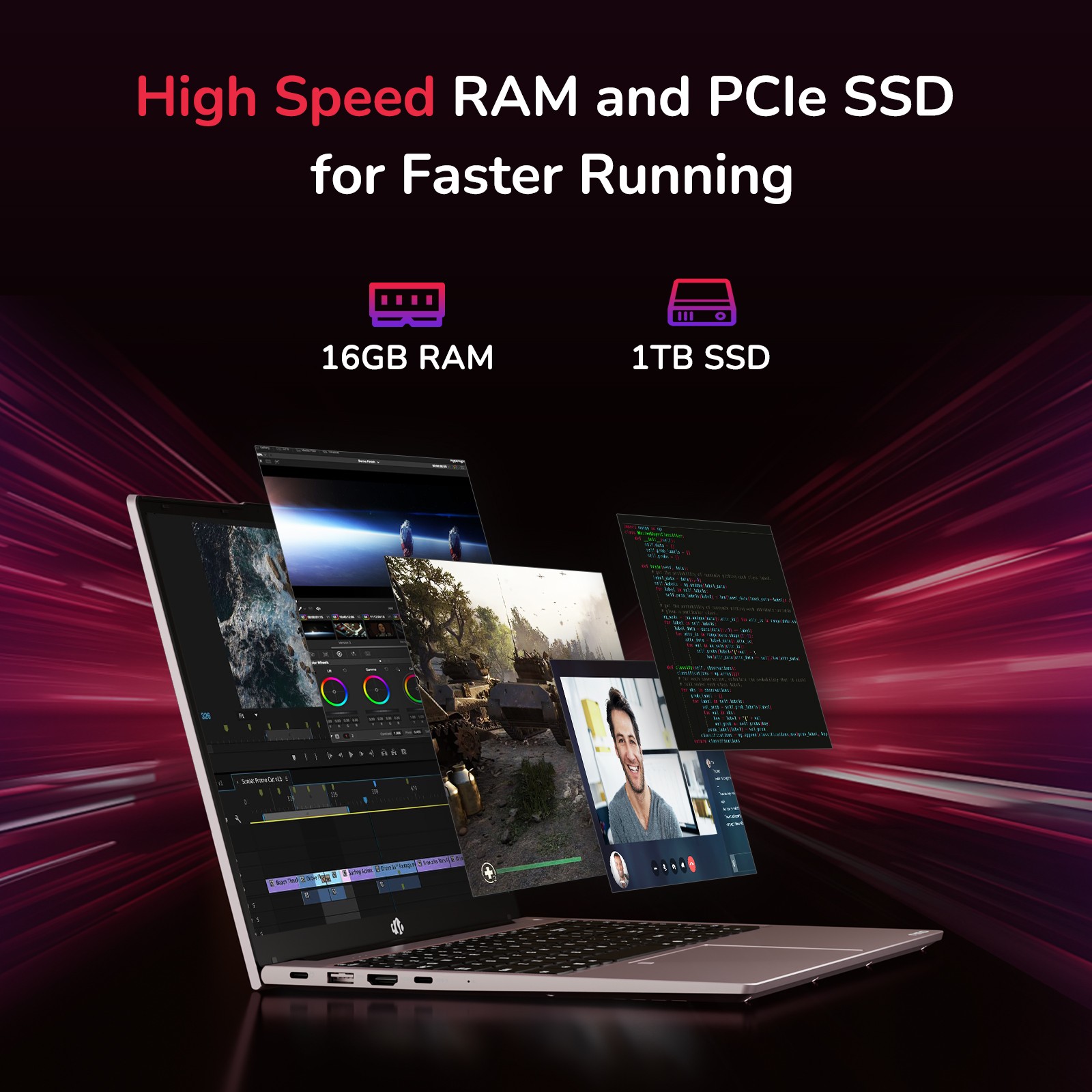 NIMO 15.6″ IPS FHD LightGaming-Laptop 8 Cores AMD R7 6800H 16GB DDR5 RAM 1TB SSD