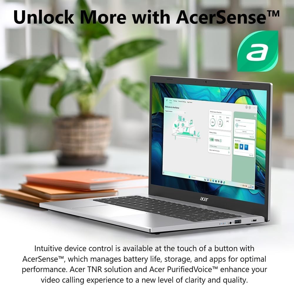 acer Aspire Go 15 Slim Laptop 15.6” Full HD Display Powerful 8-Core Intel Core 3