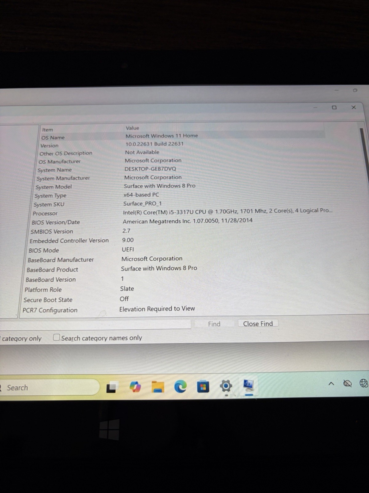 Microsoft Surface Laptop 1st Gen Touch screen i5-7th 4GB RAM 64GB SSD Win 11 Pro