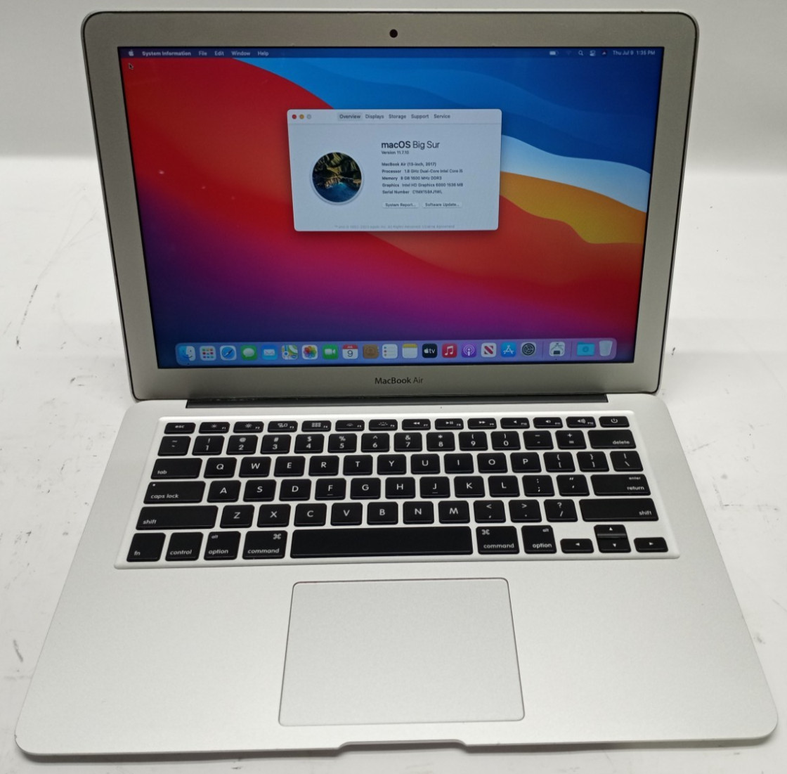Apple MacBook Air A1466 13.3″ i5-5350u@1.80 8GB/256GB M.2 macOS Big Sur MC735*!