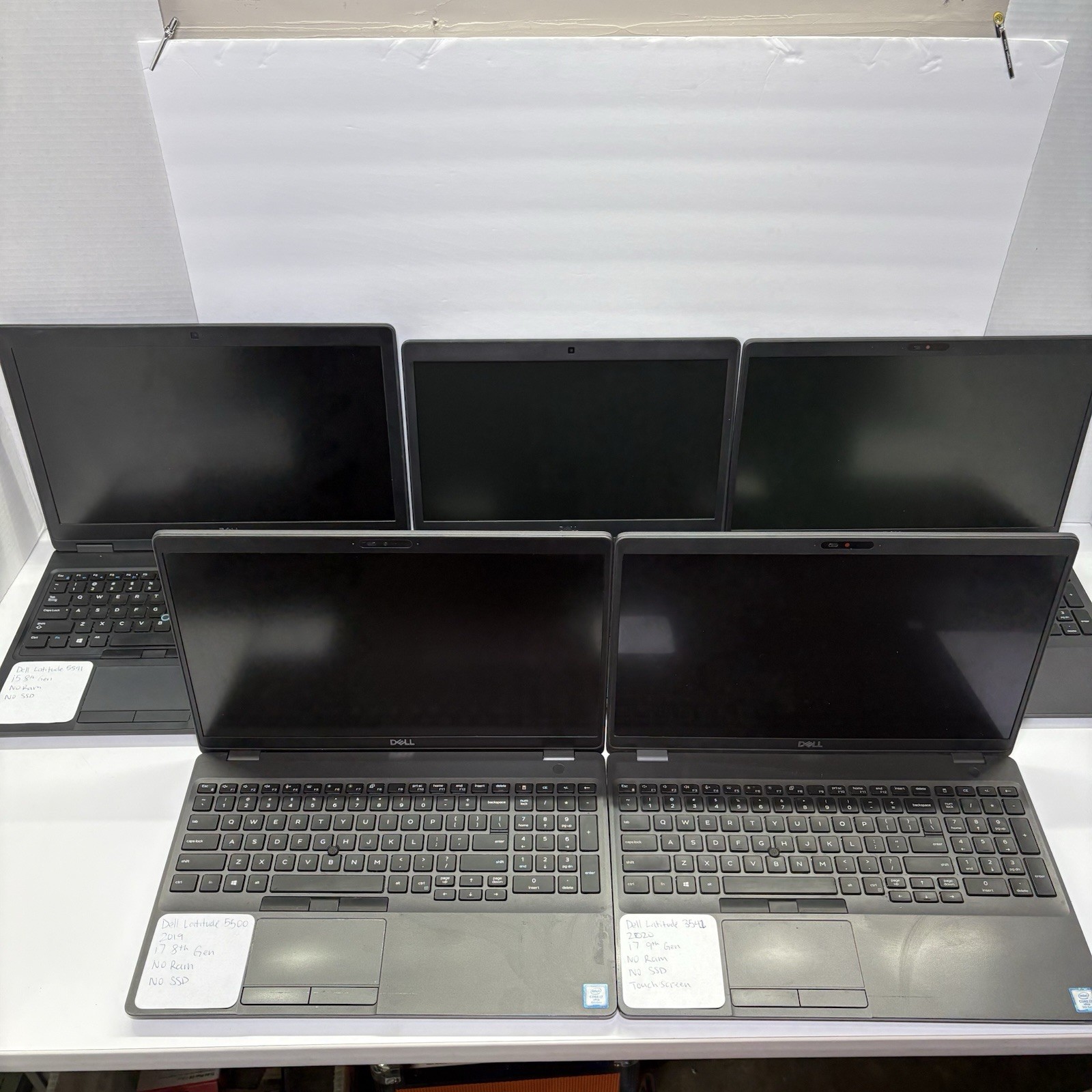 Lot Of 5 Dell Latitude | i5/i7 | 8th/9th Gen | No RAM | No SSD | (Read Desc)