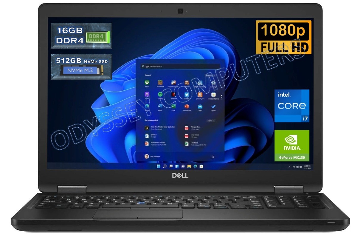 Dell Latitude 5591 15.6″ FHD Intel i7-8850H 16GB RAM 512GB NVMe MX130 Win 11 Pro