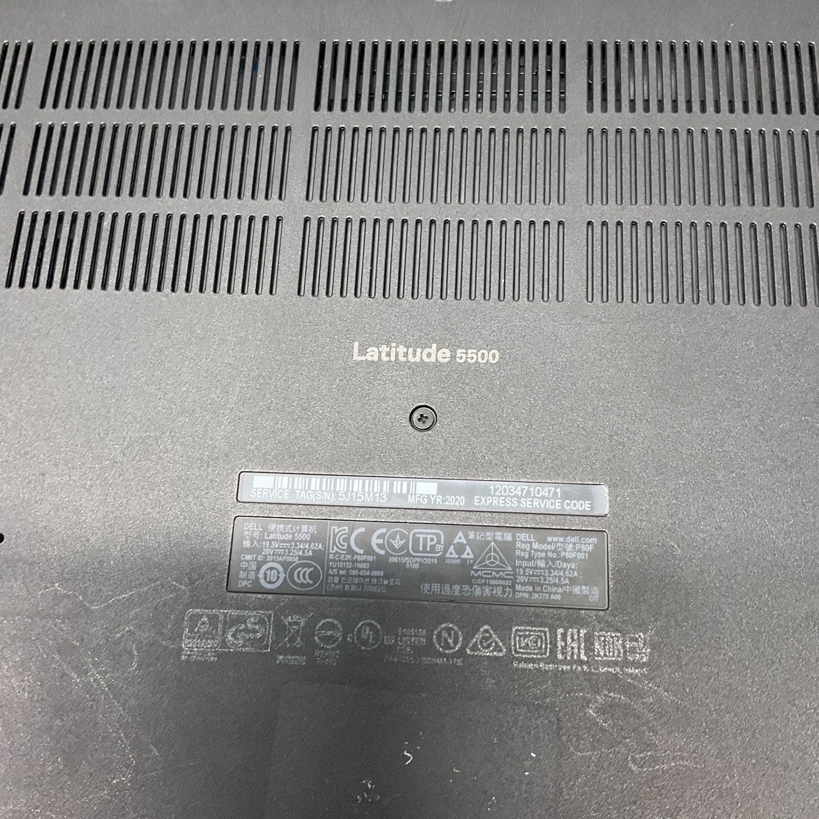 Dell Latitude 5500 15” i5-8265U Laptop FOR PARTS ONLY BROKEN LCD AS IS