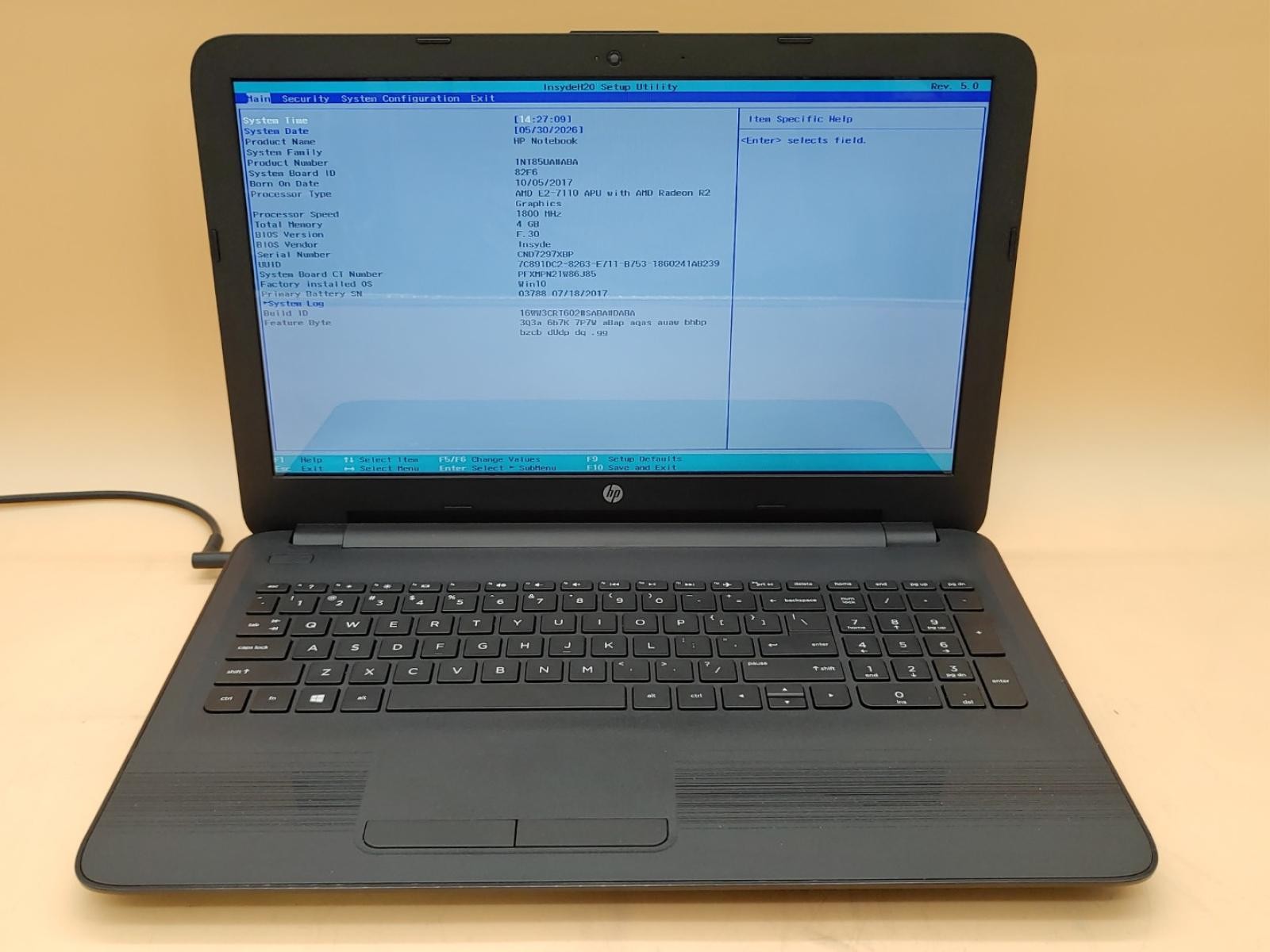 HP 15-ba015wm 15.6″ AMD E2-7110 4GB 500GB HDD *NO OS/NO AC* *BAD BATTERY*