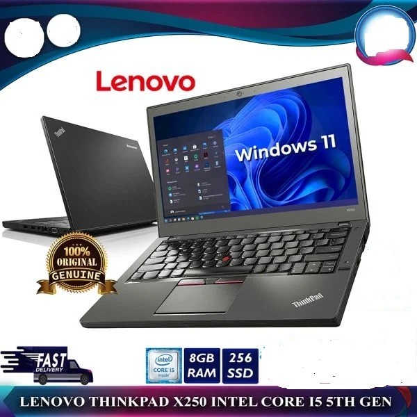 Lenovo ThinkPad X250 12.5″ Intel core i5-5300 8GB RAM 256GB SSD W